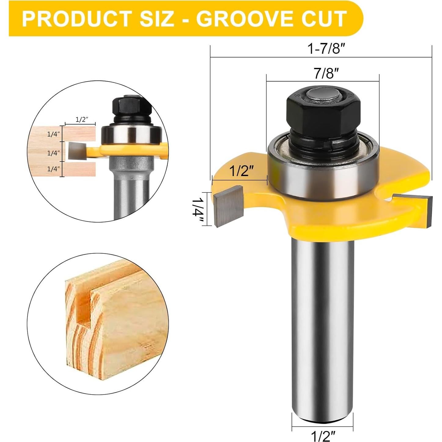 Juego de Brocas de Lengüeta y Ranura UTRUSTTO 2 Piezas 12mm