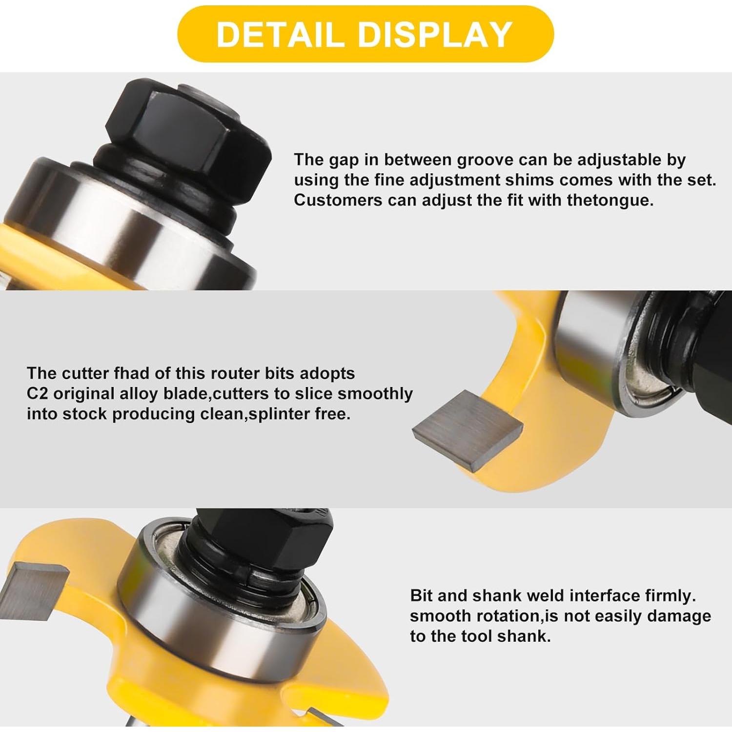 Juego de Brocas de Lengüeta y Ranura UTRUSTTO 2 Piezas 12mm