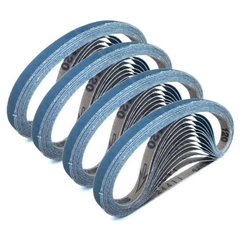 Cinturones de Lijado de Zirconia Zivisk 1.27 cm x 30.48 cm 16 Piezas