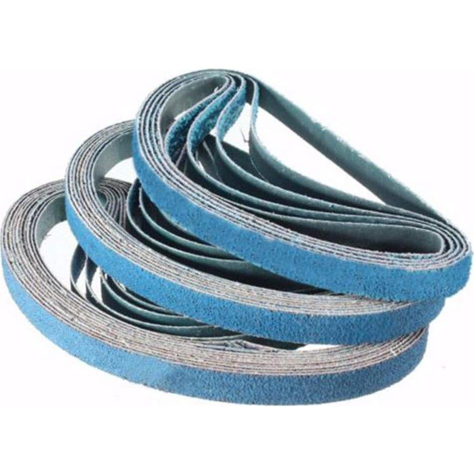 Cinturones de Lijado de Zirconia Zivisk 1.27 cm x 30.48 cm 16 Piezas