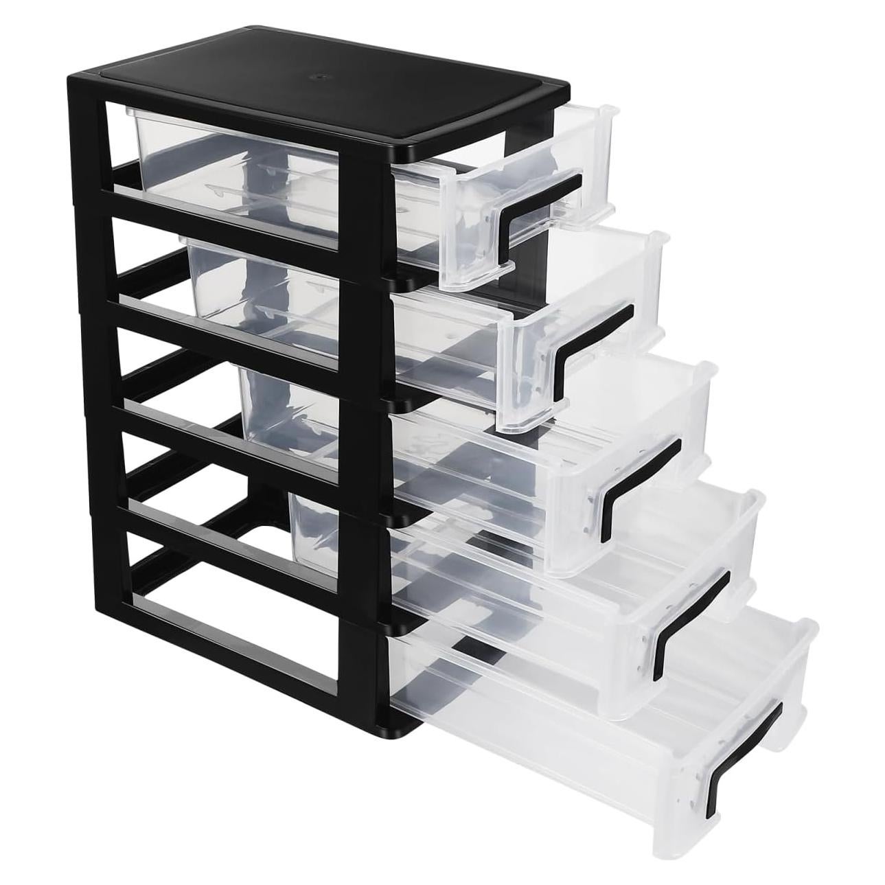 Gabinete de Almacenamiento Plástico SAFIGLE 5 Cajones Negro 31.4 cm