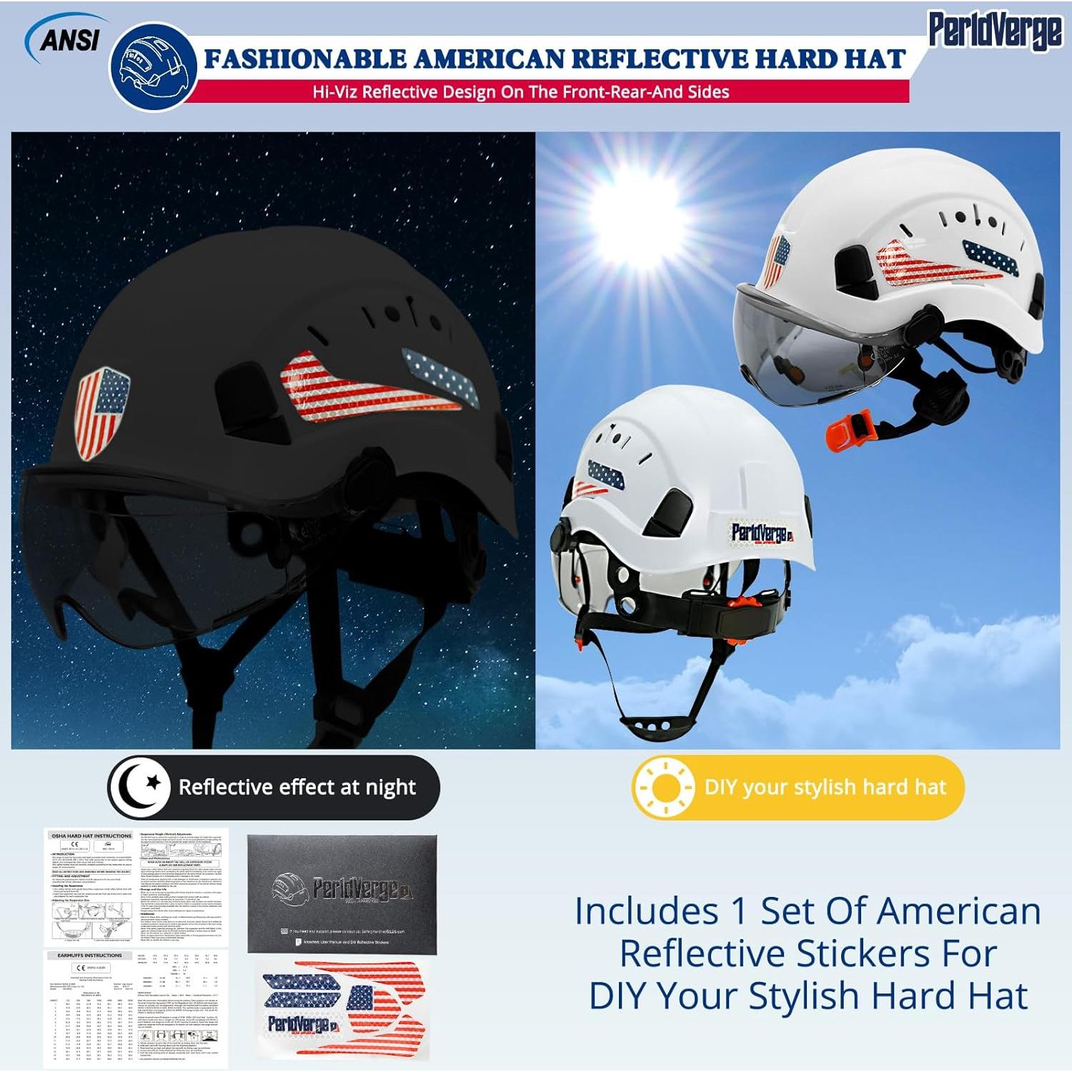 Casco de Seguridad PerldVerge SF06 Doble Visera Blanco