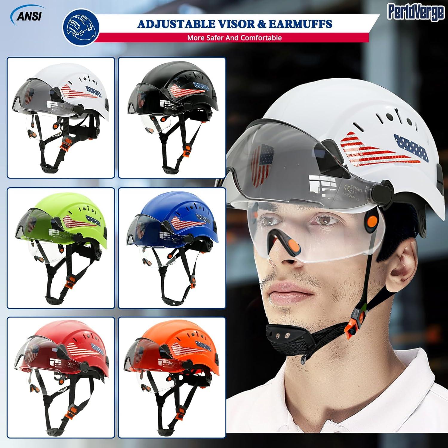 Casco de Seguridad PerldVerge SF06 Doble Visera Blanco
