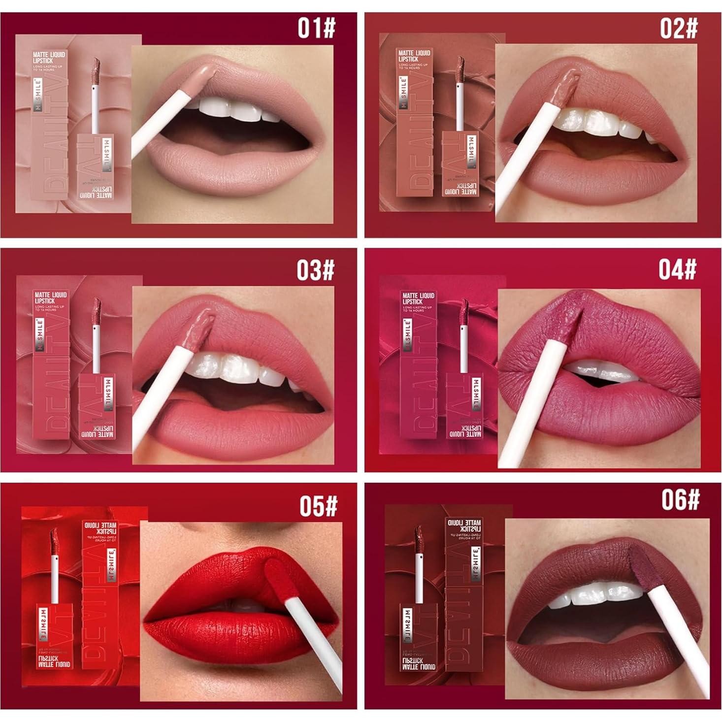 Lápiz Labial Líquido Mate QIUFSSE 02 Naranja Resistente