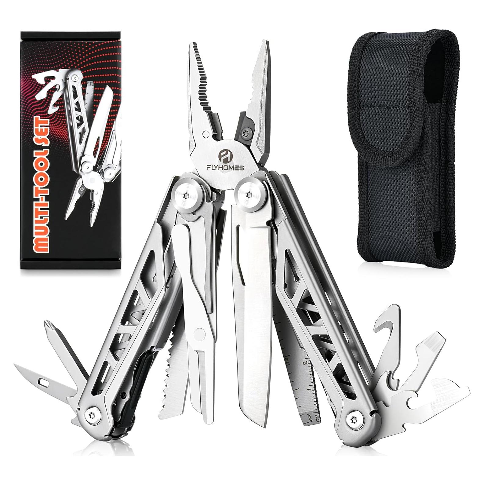 Multiherramienta de bolsillo FLYHOMES 16 en 1 Acero Inoxidable