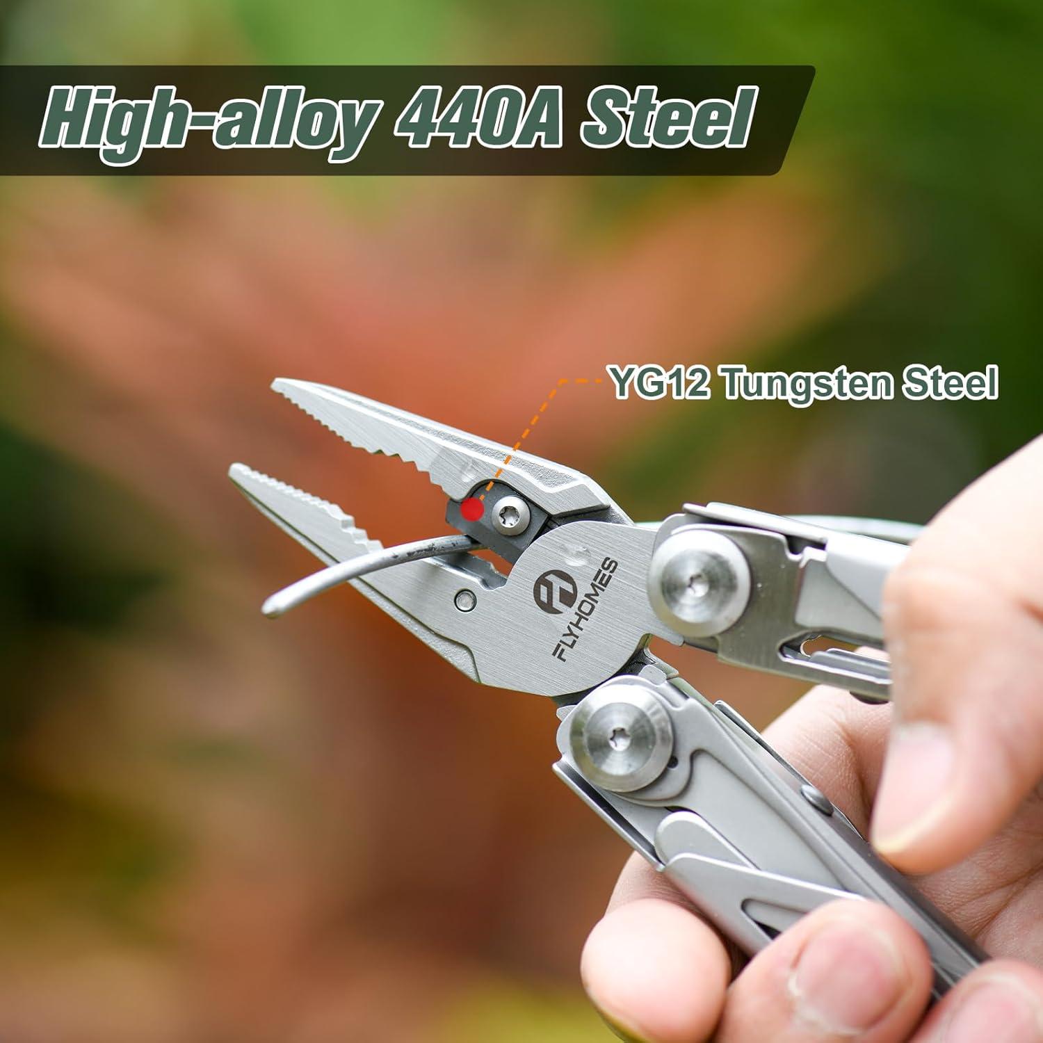 Multiherramienta de bolsillo FLYHOMES 16 en 1 Acero Inoxidable