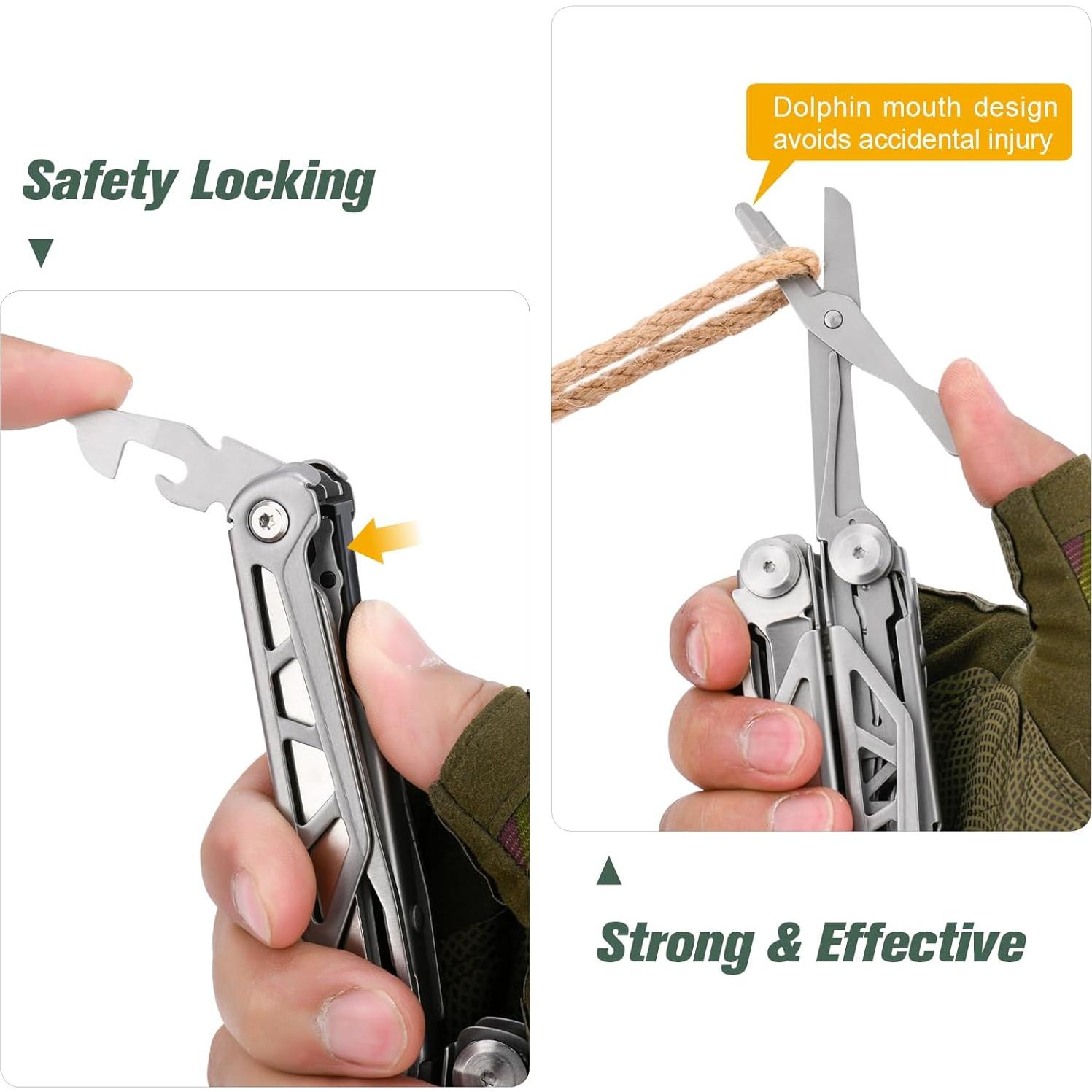 Multiherramienta de bolsillo FLYHOMES 16 en 1 Acero Inoxidable