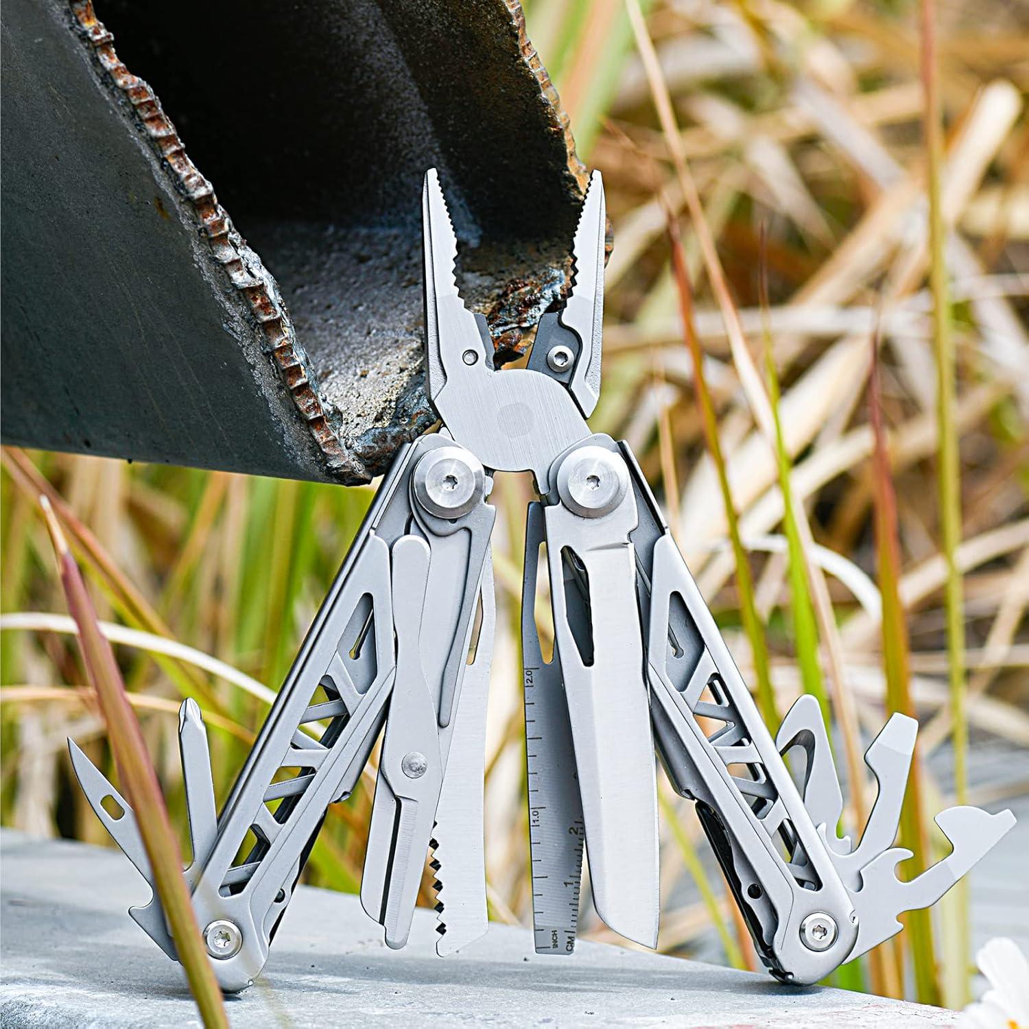 Multiherramienta de bolsillo FLYHOMES 16 en 1 Acero Inoxidable