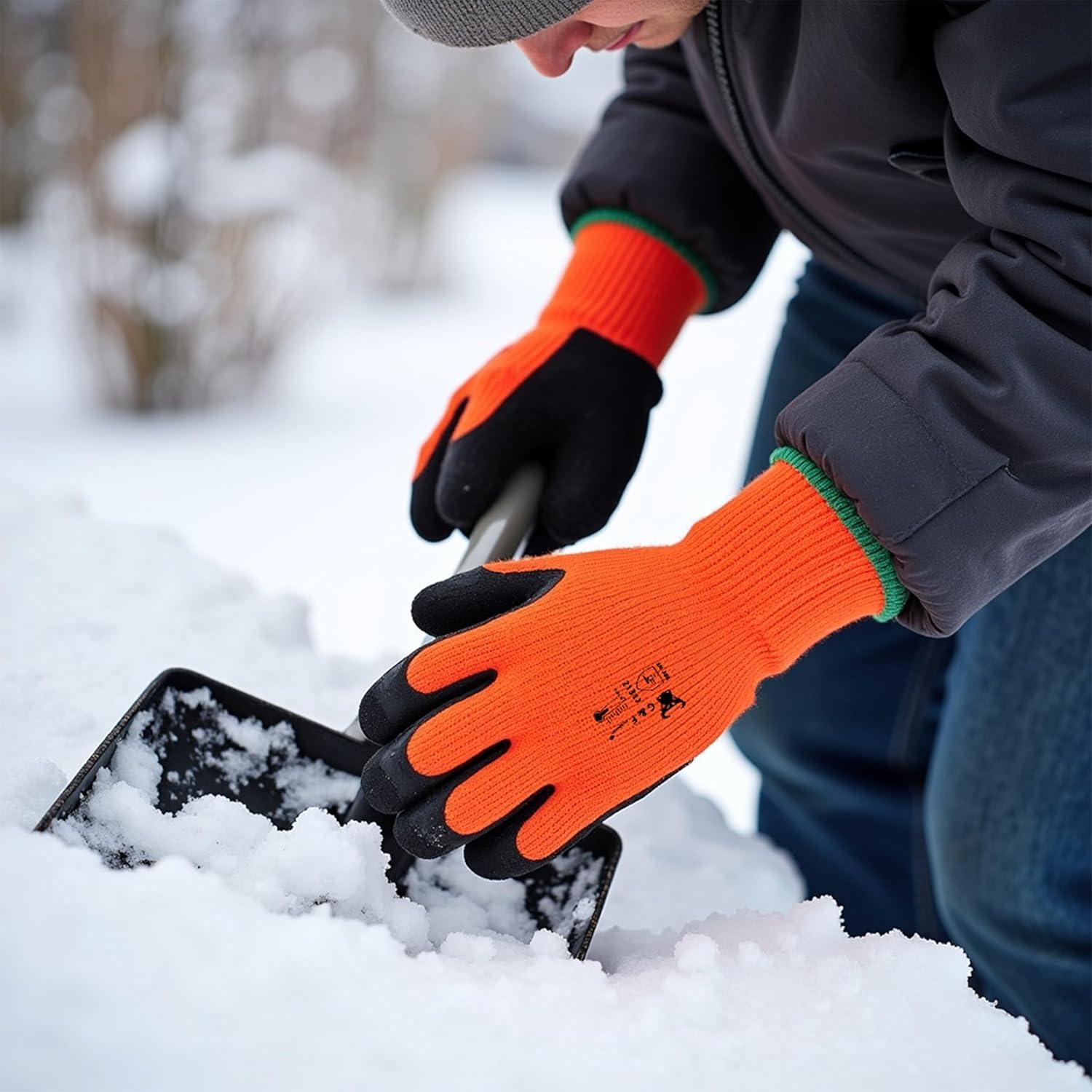 Guantes de Trabajo G & F 1528L para Invierno, Naranja