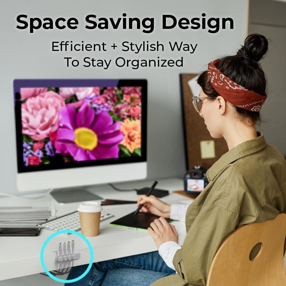 BLACK+DECKER Organizador de Cables Magnético - 4 Clips