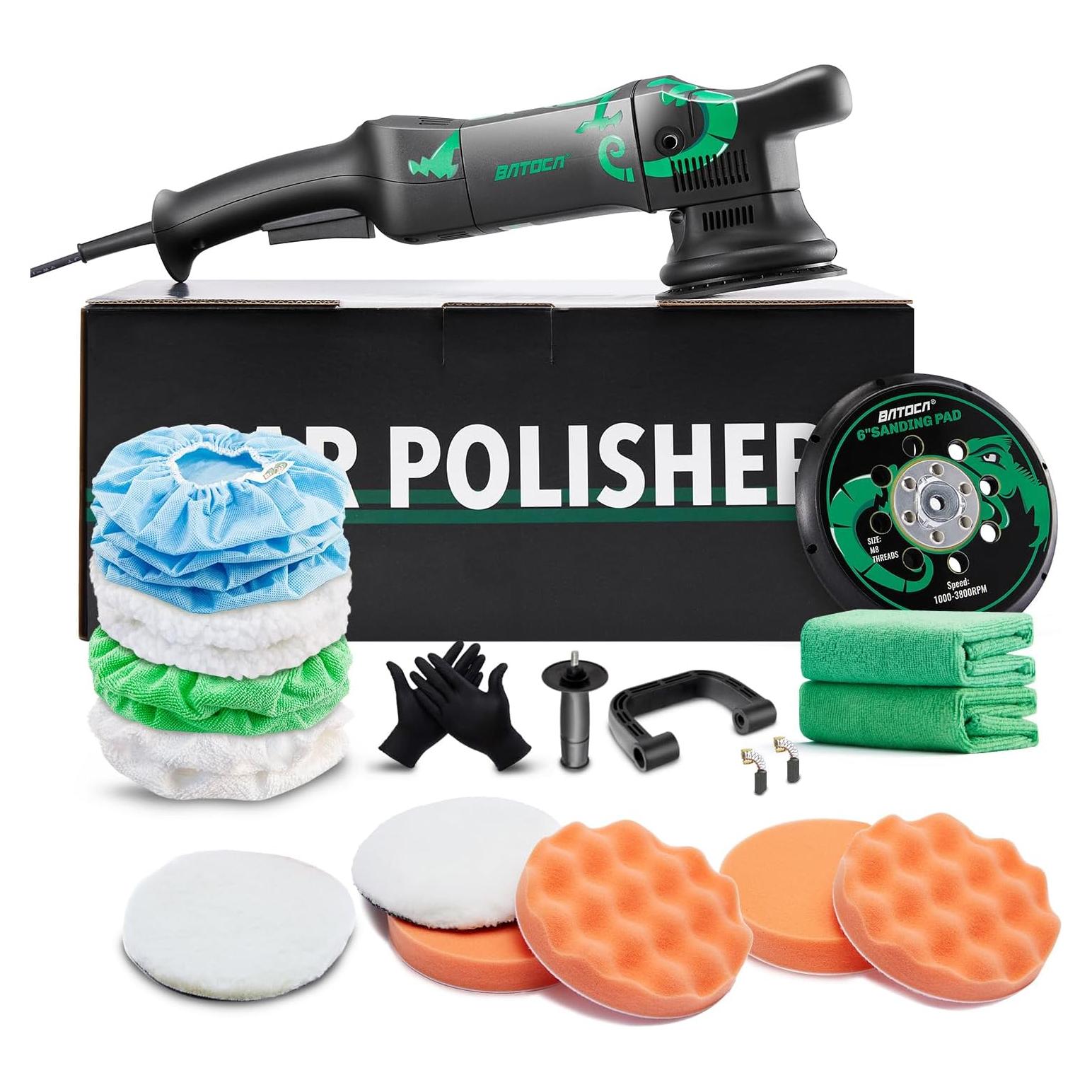 BATOCA Dual Action Polisher, Auto Buffers and Polishers, DA Buffer for Car Detailing, 6 Inches and 700w Random Orbital ,6 Variable Speed with Polishing Pads for Waxing,Buffing,Sanding,Polishing