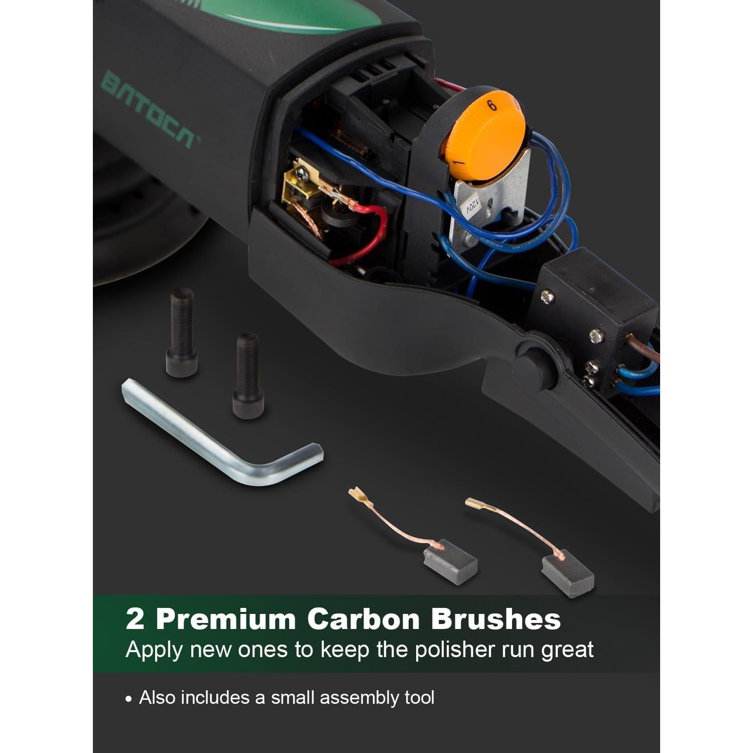 BATOCA Dual Action Polisher, Auto Buffers and Polishers, DA Buffer for Car Detailing, 6 Inches and 700w Random Orbital ,6 Variable Speed with Polishing Pads for Waxing,Buffing,Sanding,Polishing