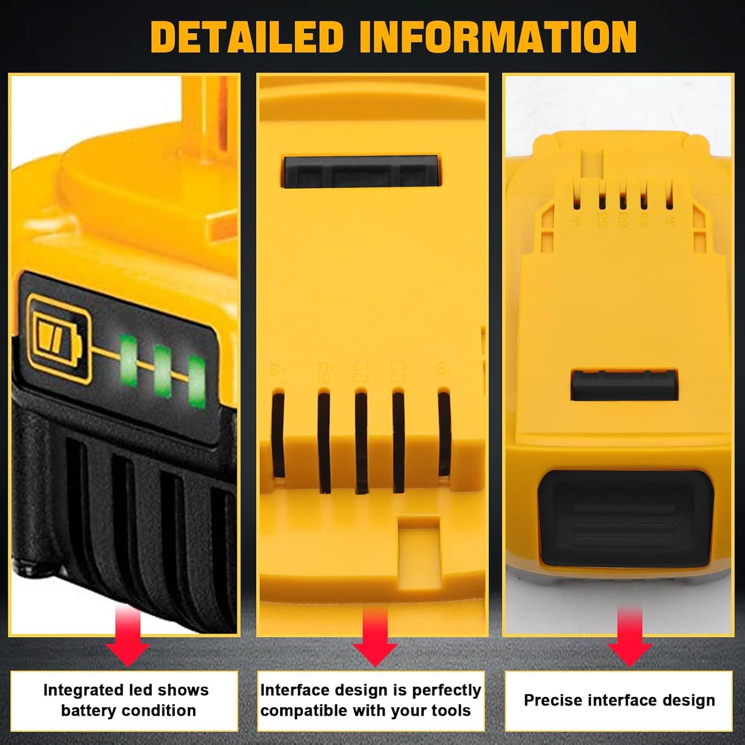 Carcasa de Batería Reemplazo Akocire para Dewalt DCB200-205
