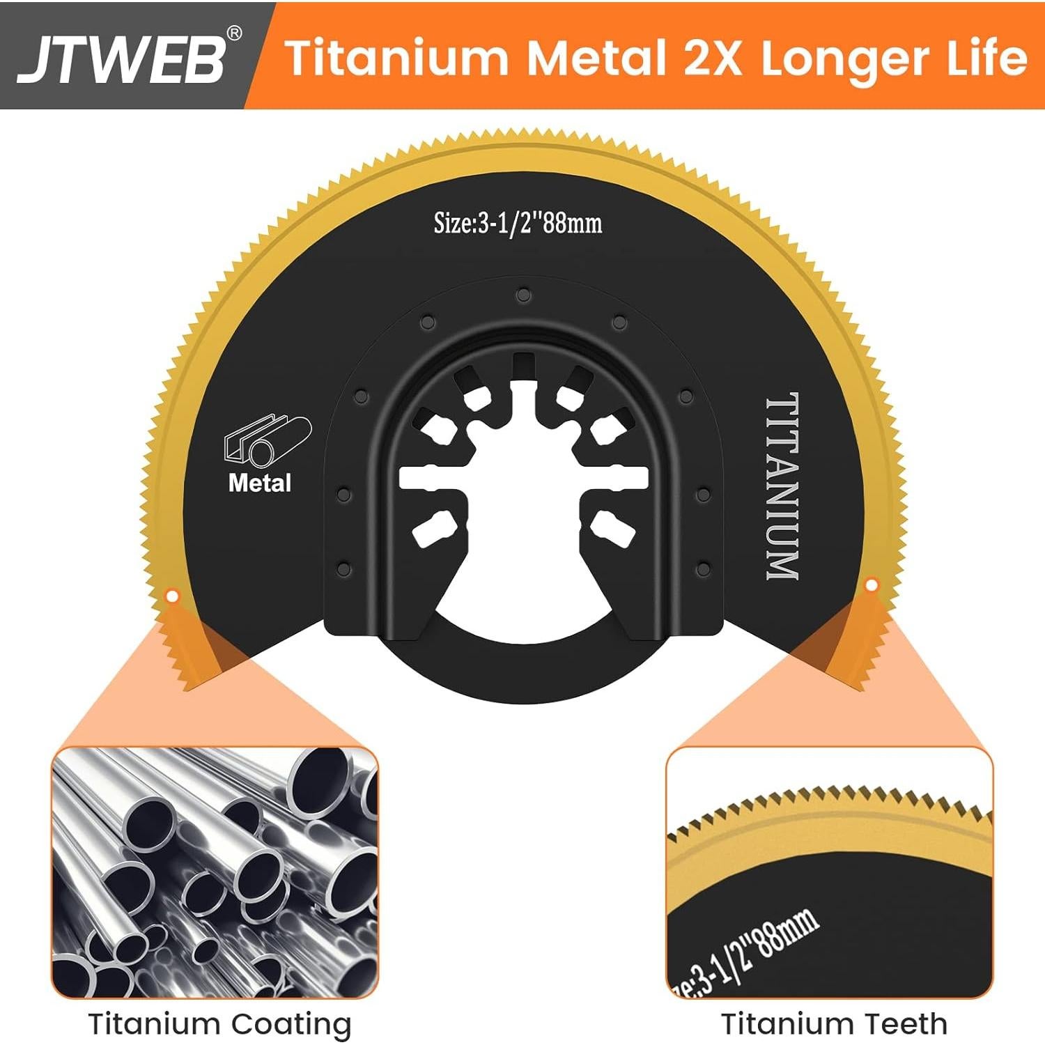 Kit de Cuchillas Oscilantes JTWEB 30PCS Titanio para Madera y Metal