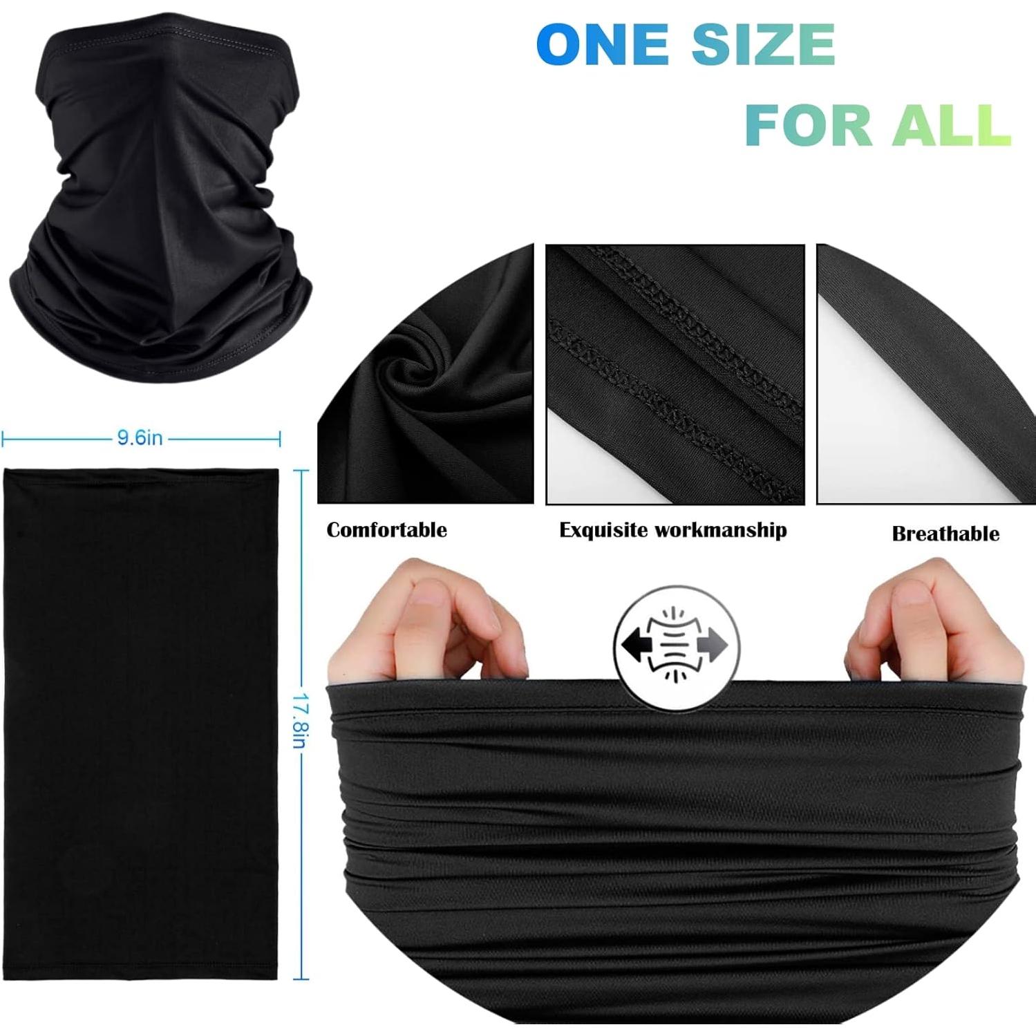 Paquete de 6 Gaiters de Cuello Balaclava - Accesorios Unisex