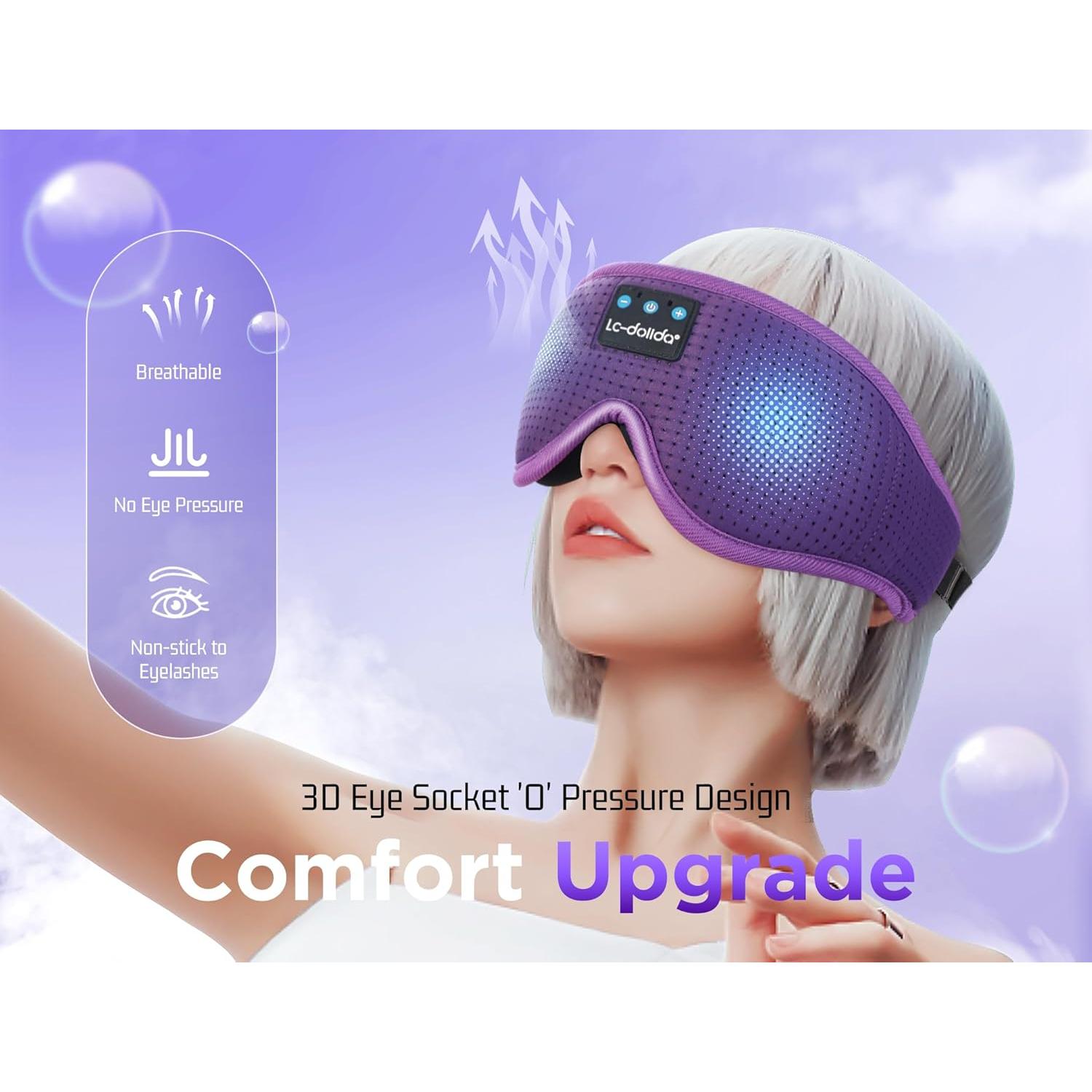 Auriculares para dormir LC-dolida Bluetooth con máscara 3D