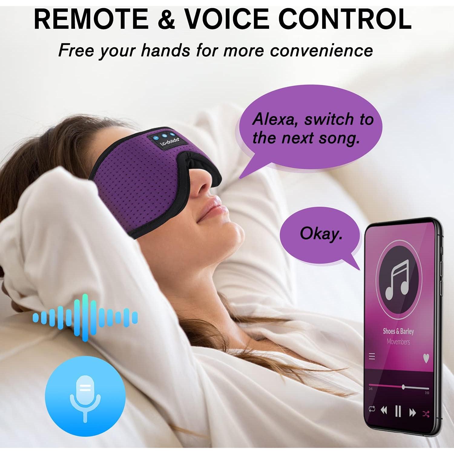 Auriculares para dormir Bluetooth LC-dolida, máscara 3 en 1