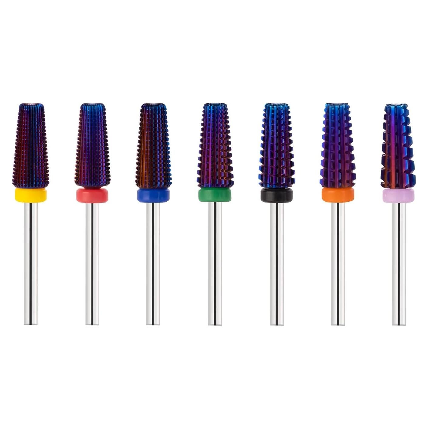 Juego de Brocas para Uñas Lavinda 7pcs 5 en 1 Carburo 2.35mm