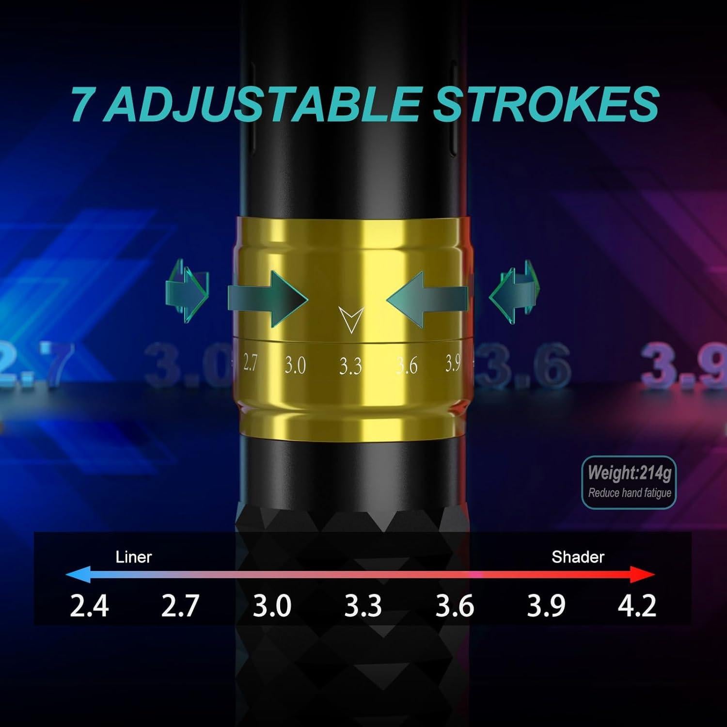 Kit de Tatuaje Inalámbrico Solong E75 con 2 Baterías 6500Rpm