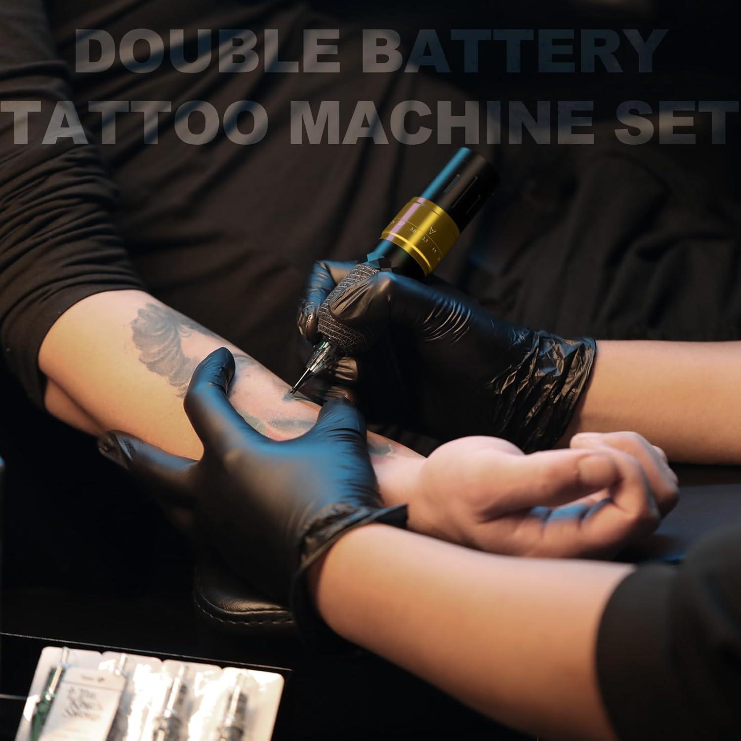 Kit de Tatuaje Inalámbrico Solong E75 con 2 Baterías 6500Rpm