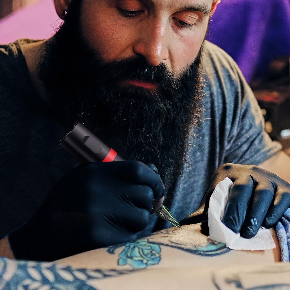 Kit de Tatuaje Inalámbrico Solong con Pantalla OLED y 40 Agujas