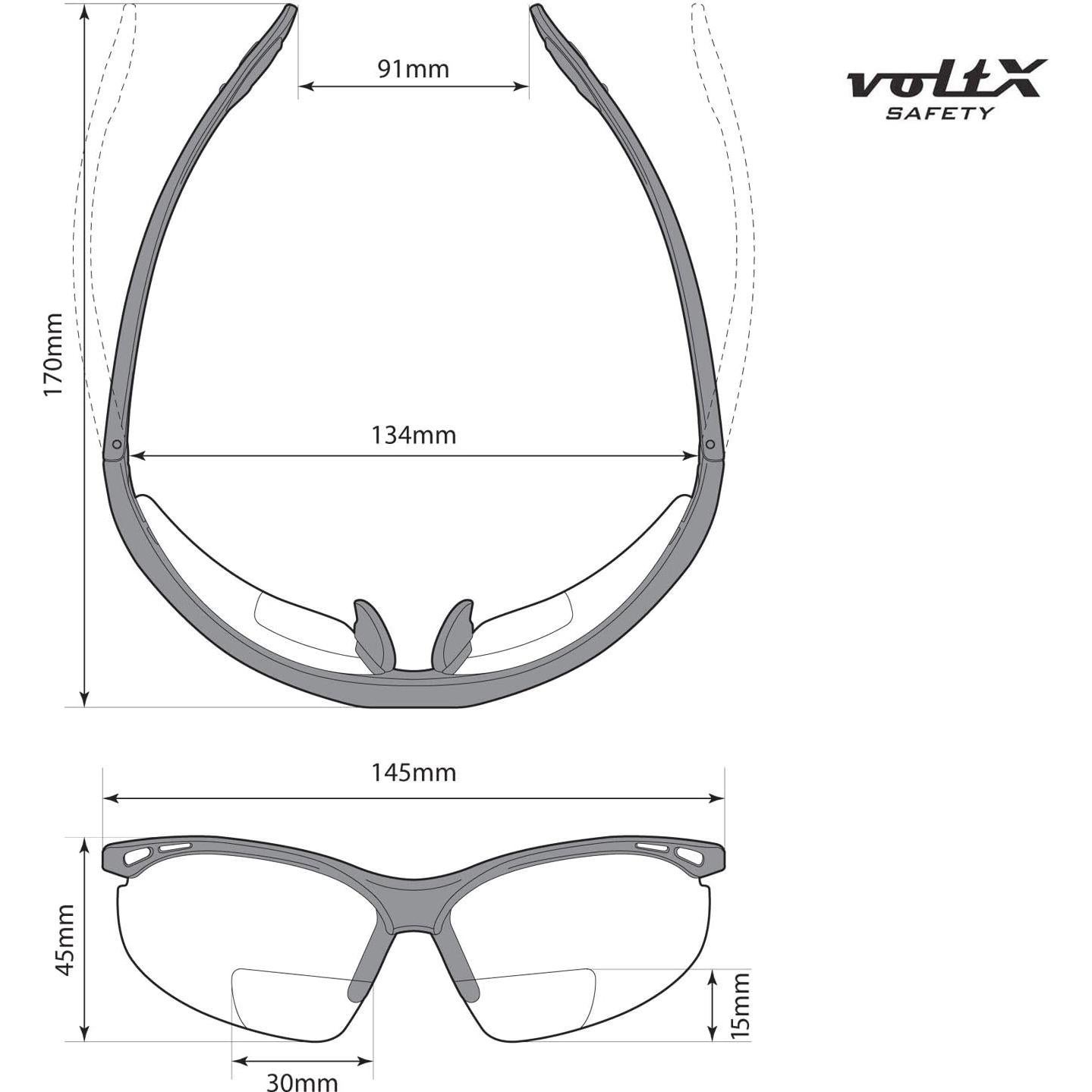 Gafas de Seguridad Bifocales VoltX Constructor +3.0 Dioptrías