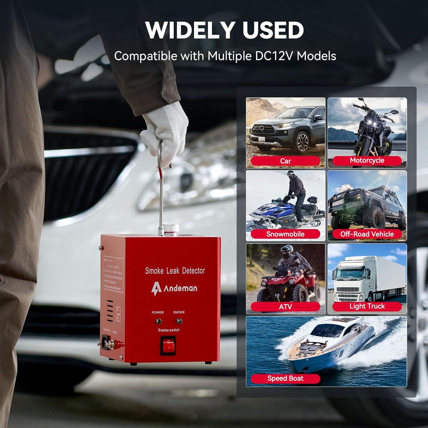 Detector de Fugas de Humo Andeman SKUK60872 12V DC Portátil