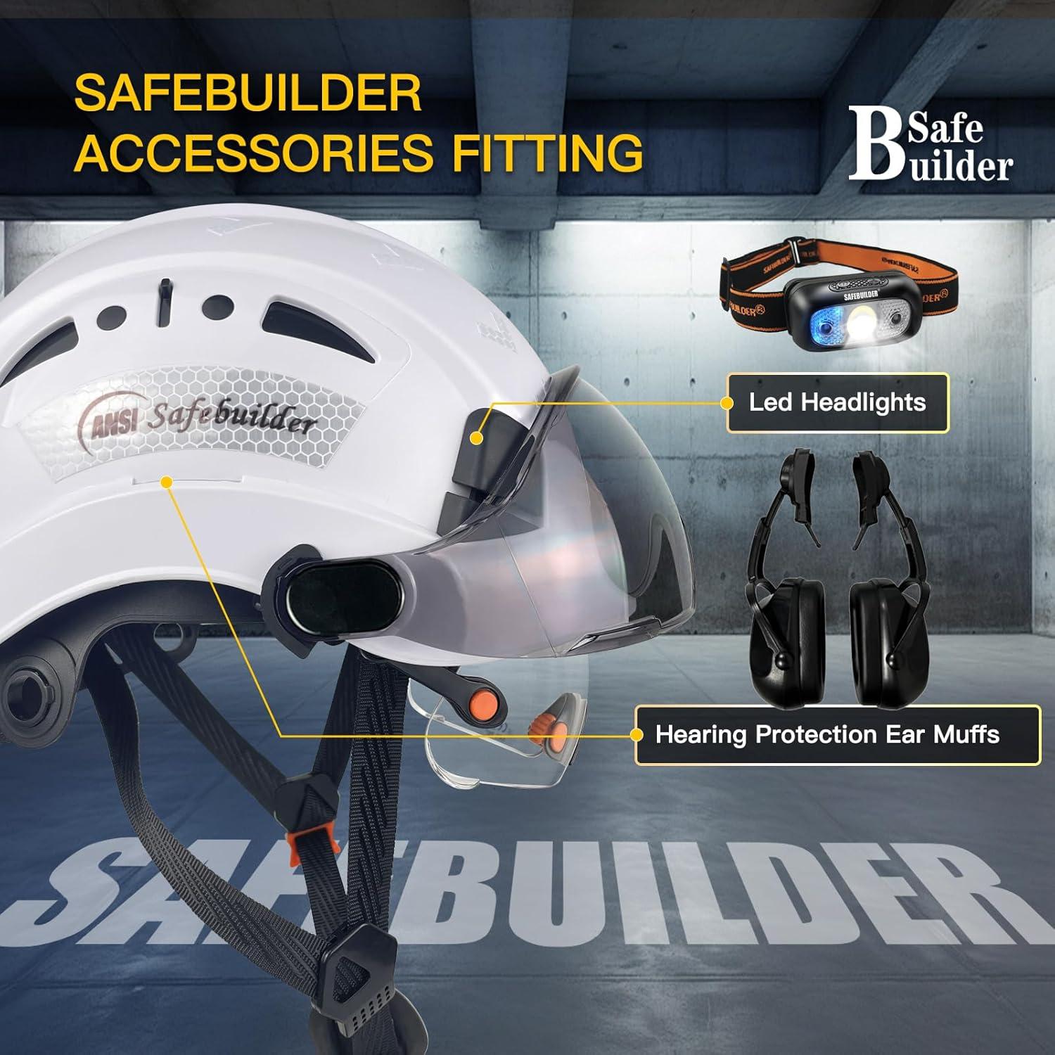 Casco de Seguridad SAFEBUILDER CR08 con 2 Visores Ajustables