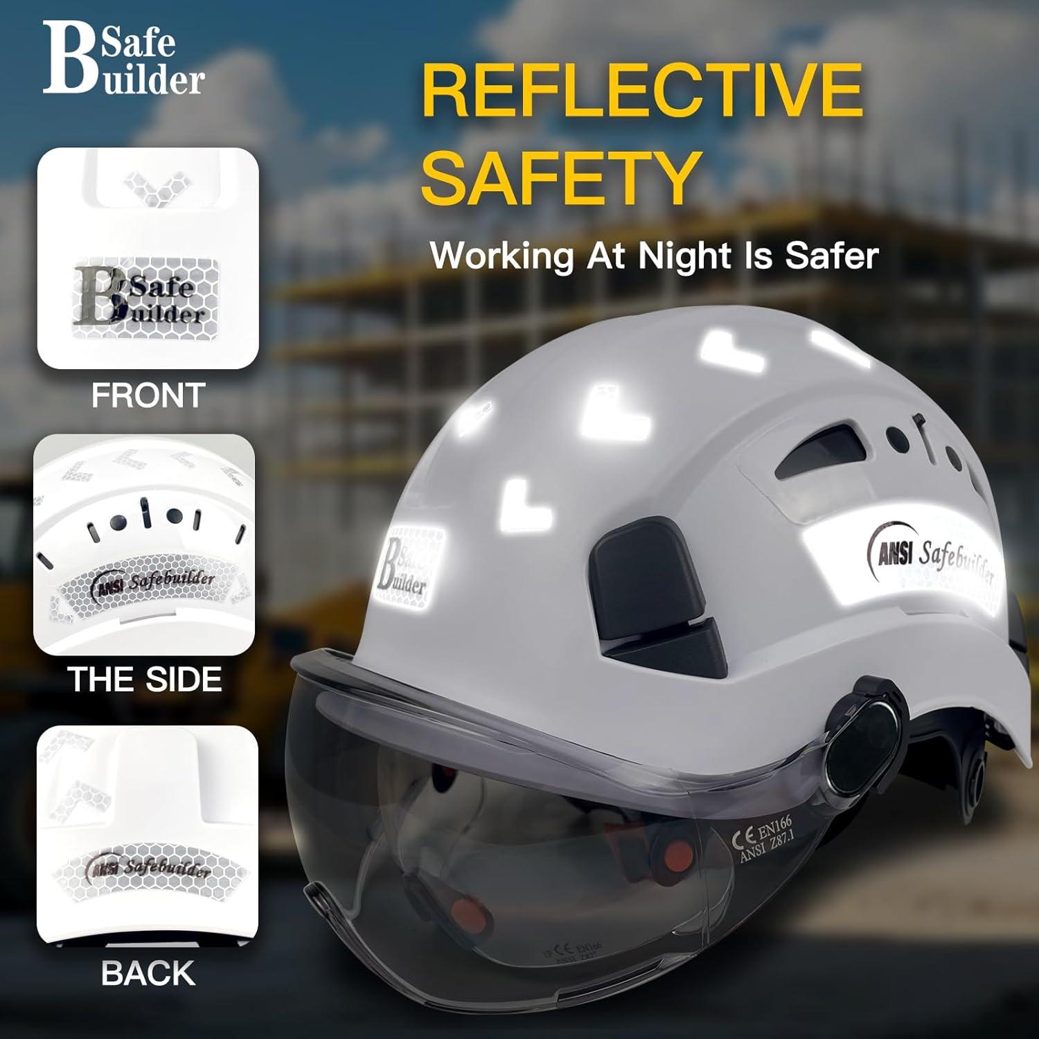 Casco de Seguridad SAFEBUILDER CR08 con 2 Visores Ajustables