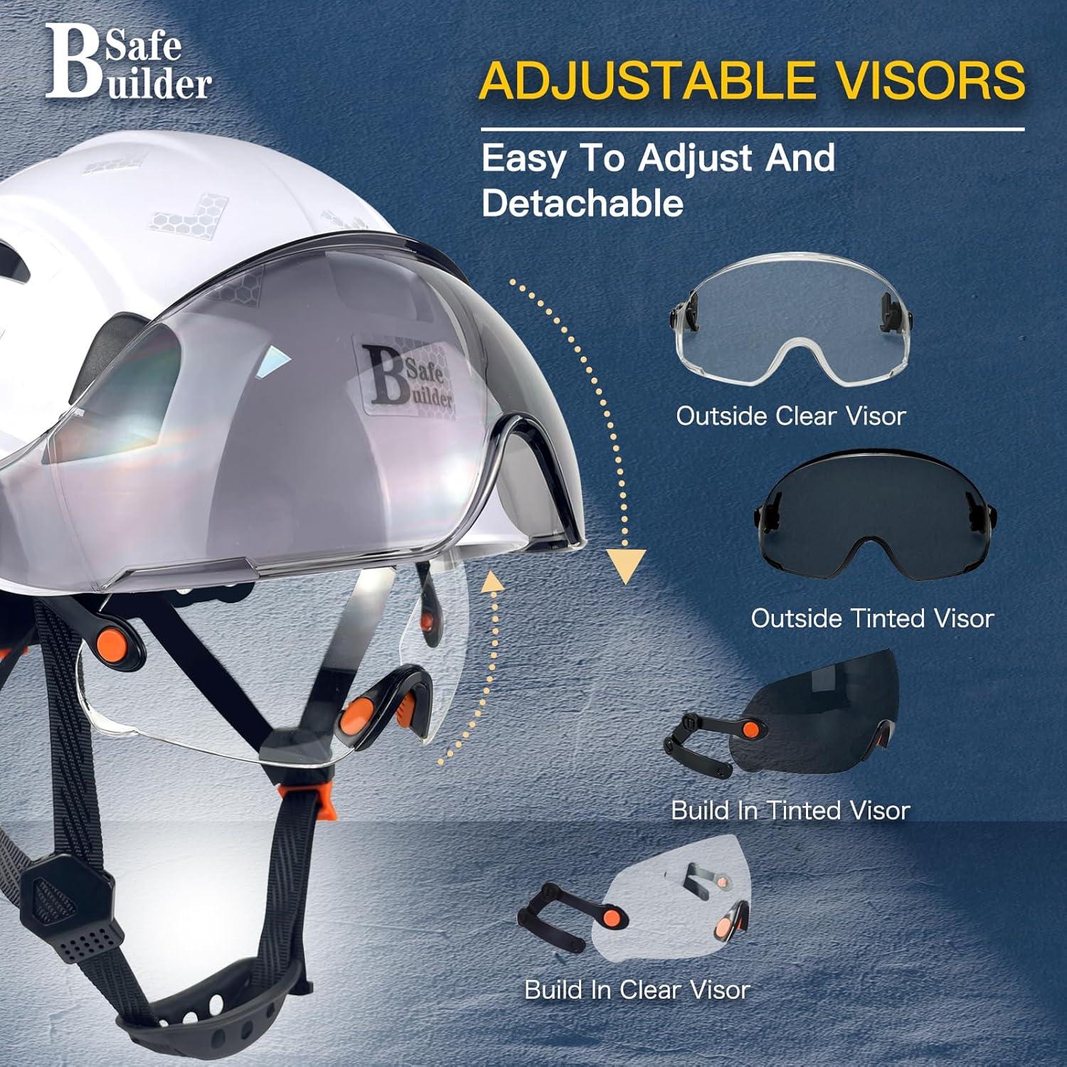 Casco de Seguridad SAFEBUILDER CR08 con 2 Visores Ajustables