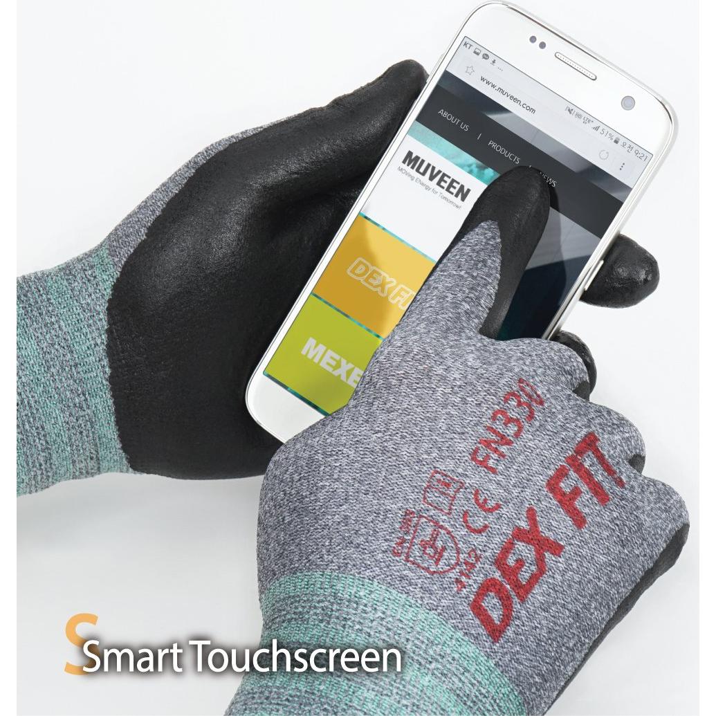 Guantes de Trabajo DEX FIT FN330 Nitrilo 3 Pares Mediano