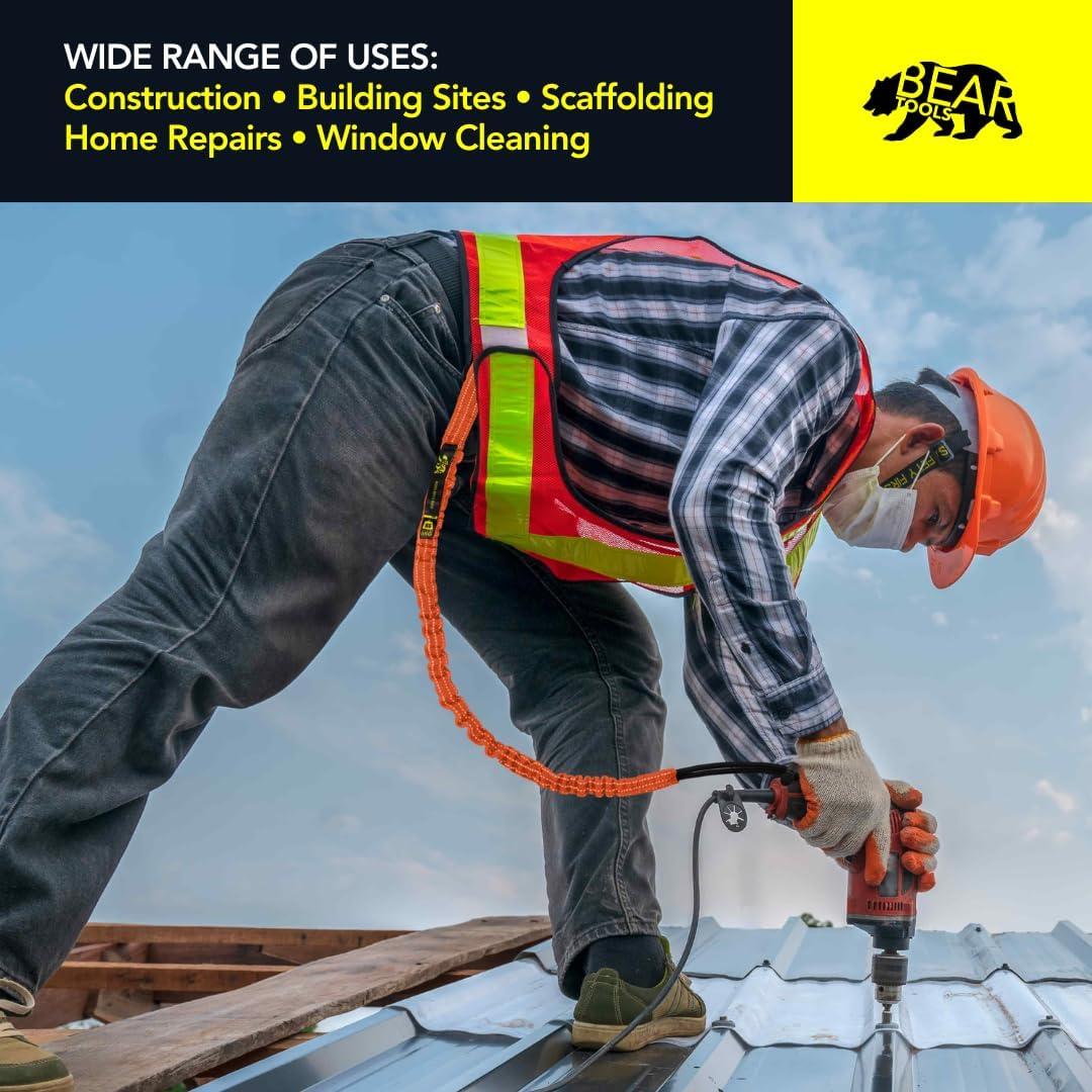 Lanyard de Seguridad BearTOOLS 80 cm Naranja Ultra-Durable