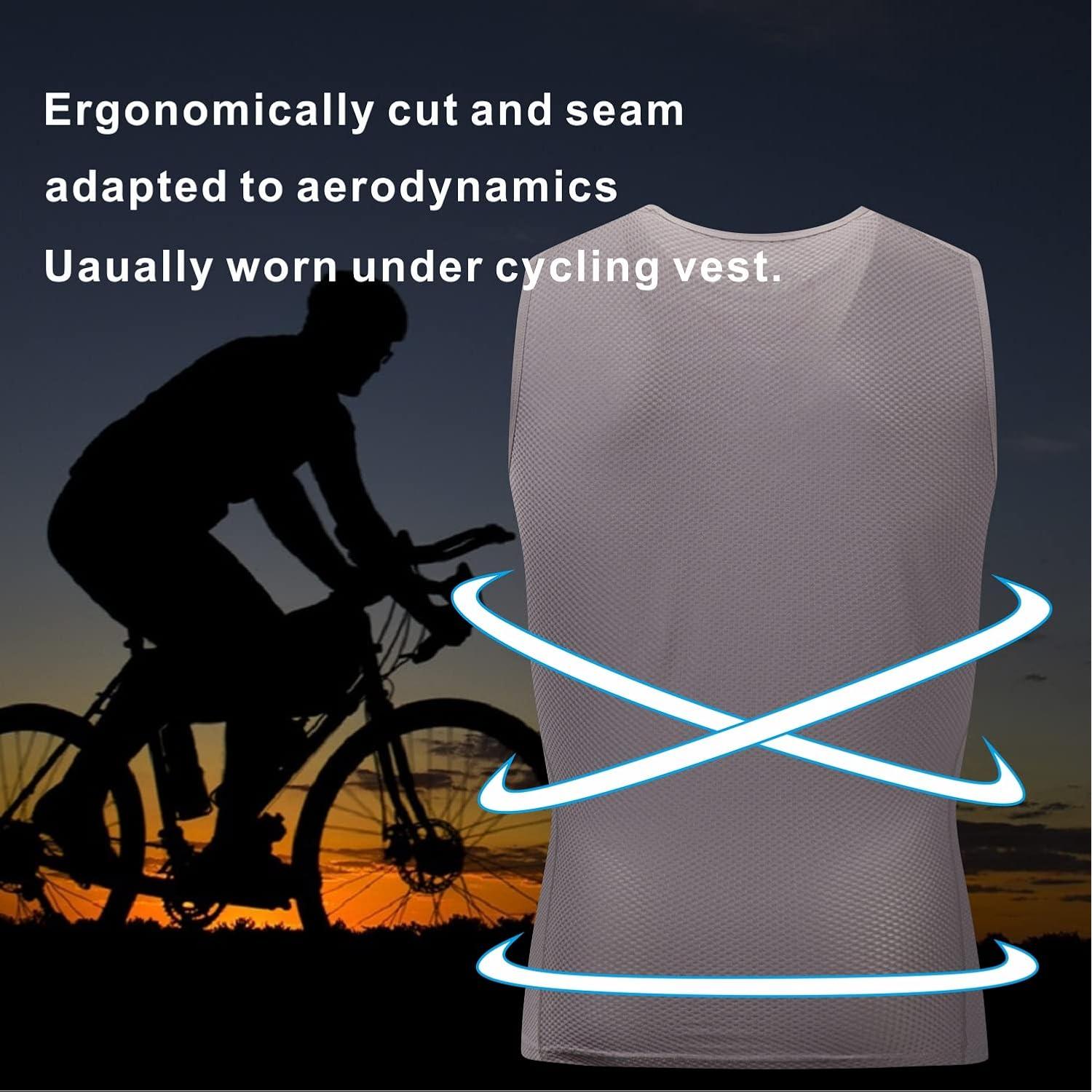 Capa Base Sin Mangas bpbtti para Ciclismo y Correr - Gris