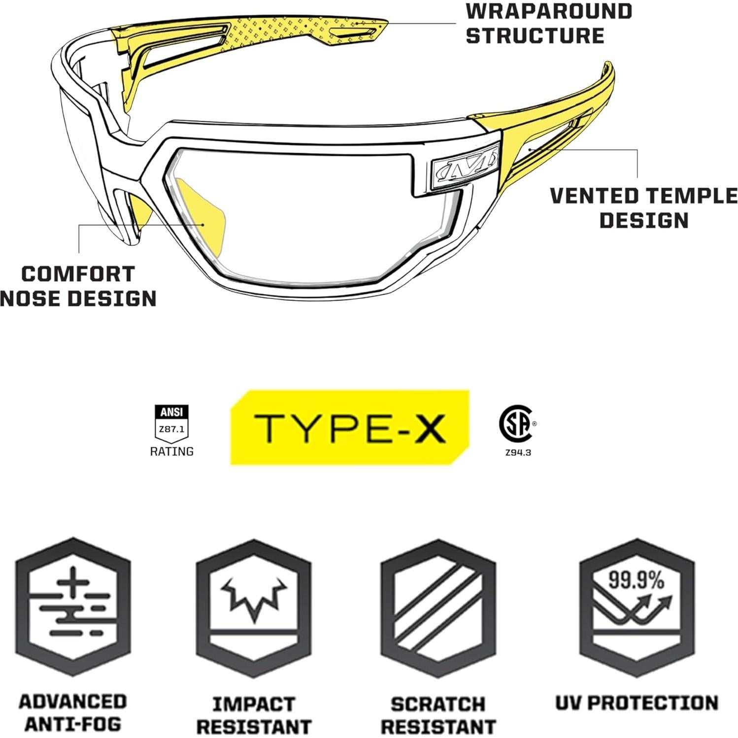 Gafas de Seguridad Mechanix Wear Vision Type-X Lente Clara