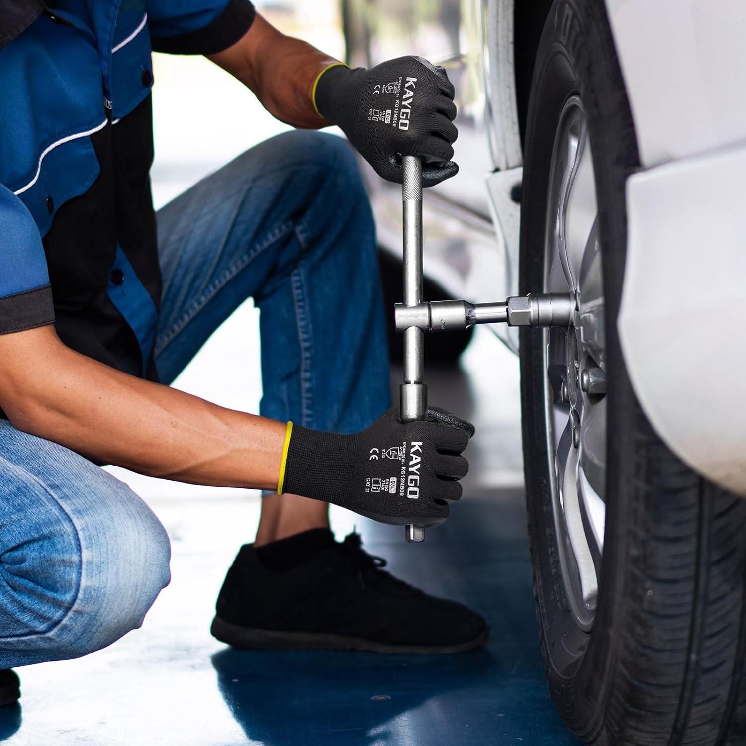 Guantes de Trabajo KAYGO KG12N Nitrilo 12 Pares T. Grande