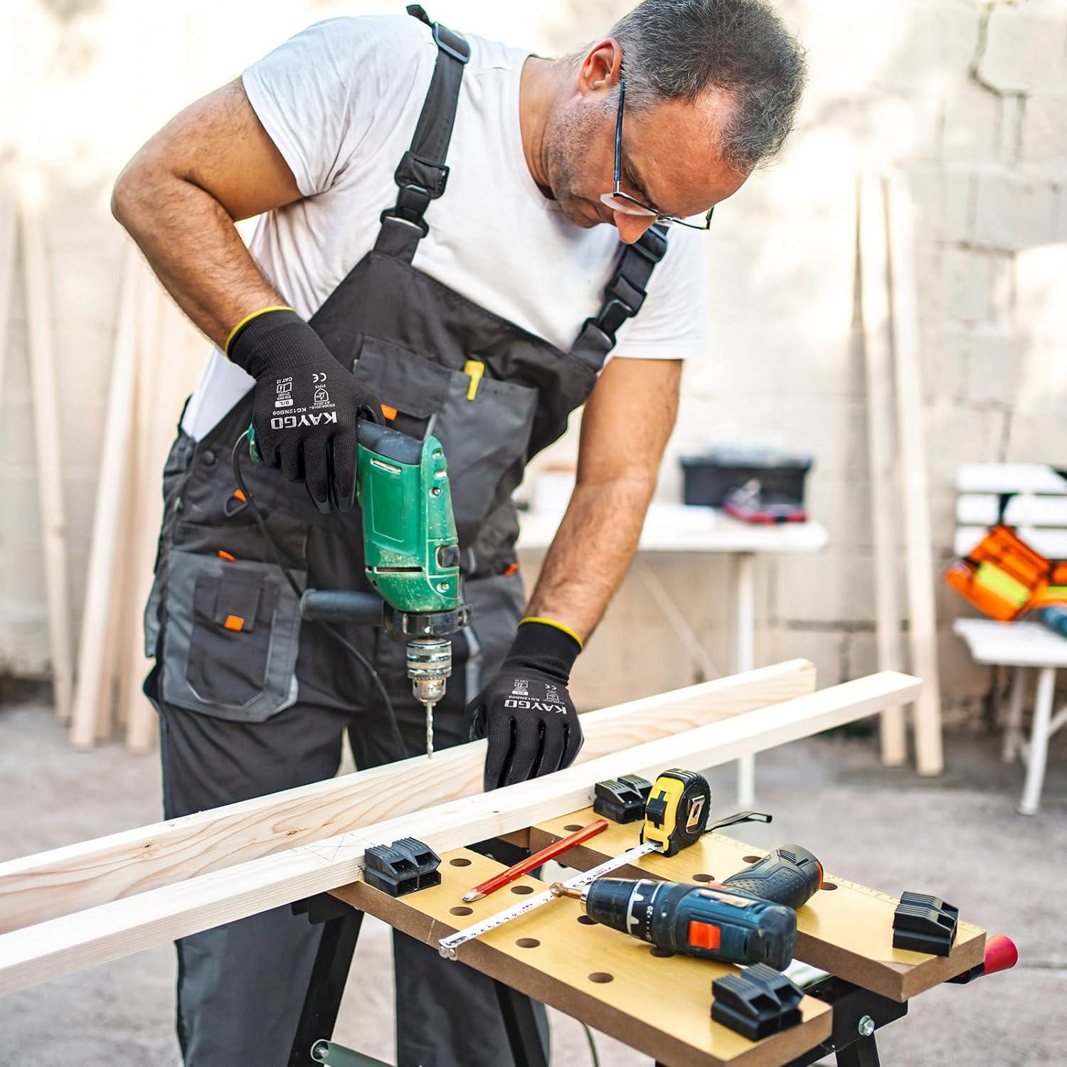 Guantes de Trabajo KAYGO KG12N Nitrilo 12 Pares T. Grande