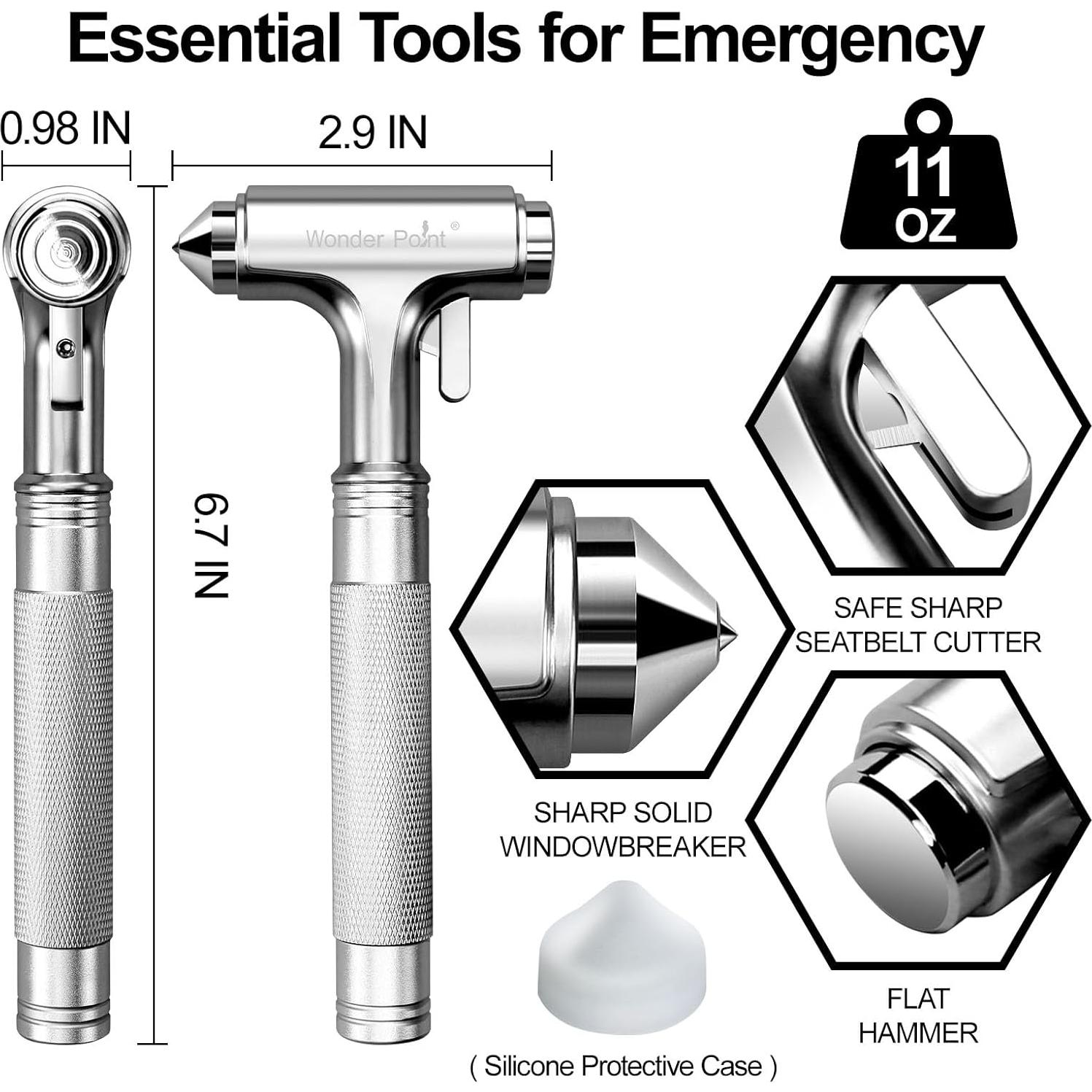 Rompe Cristales de Coche WONDER POINT 2 Piezas Seguridad