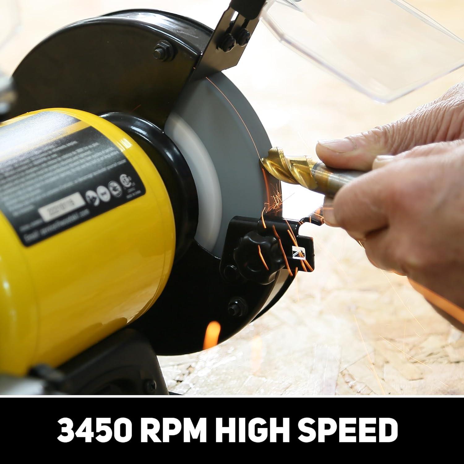 Esmeril de Banco 6" Woodskil 2.8A 0.5HP Alta Velocidad