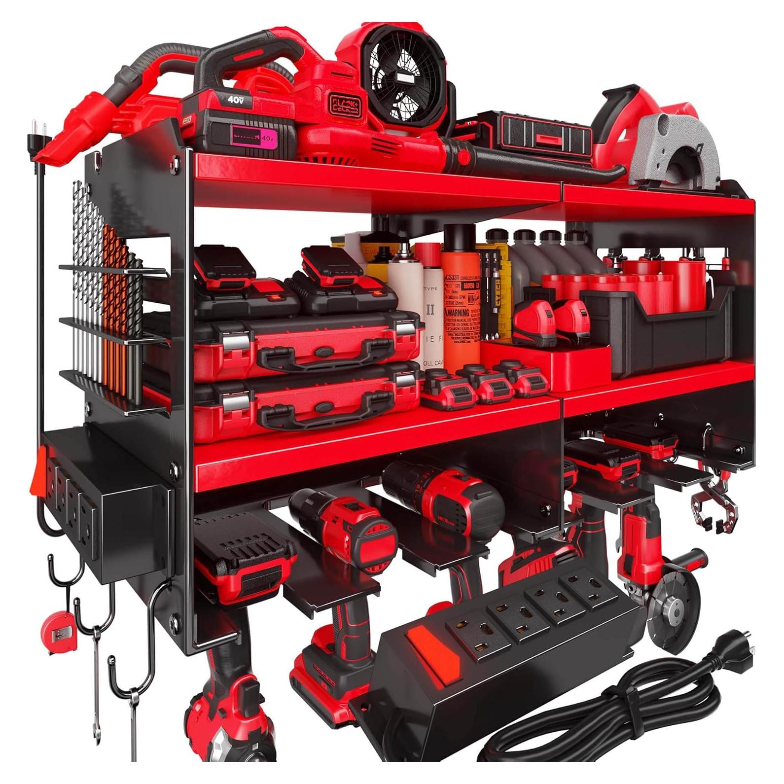 Organizador de Herramientas Eléctricas Spampur Rojo 6 Ranuras