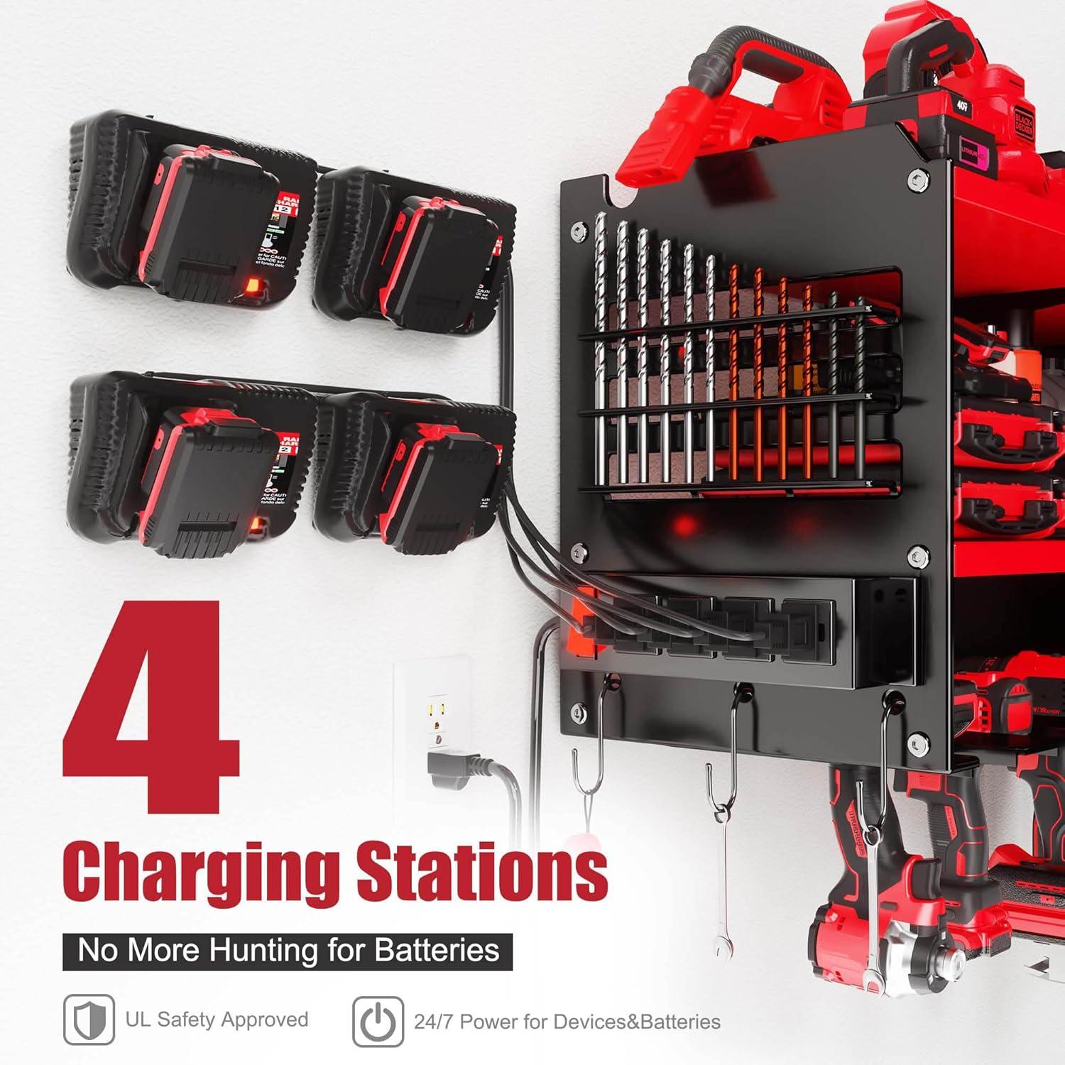 Organizador de Herramientas Eléctricas Spampur Rojo 6 Ranuras