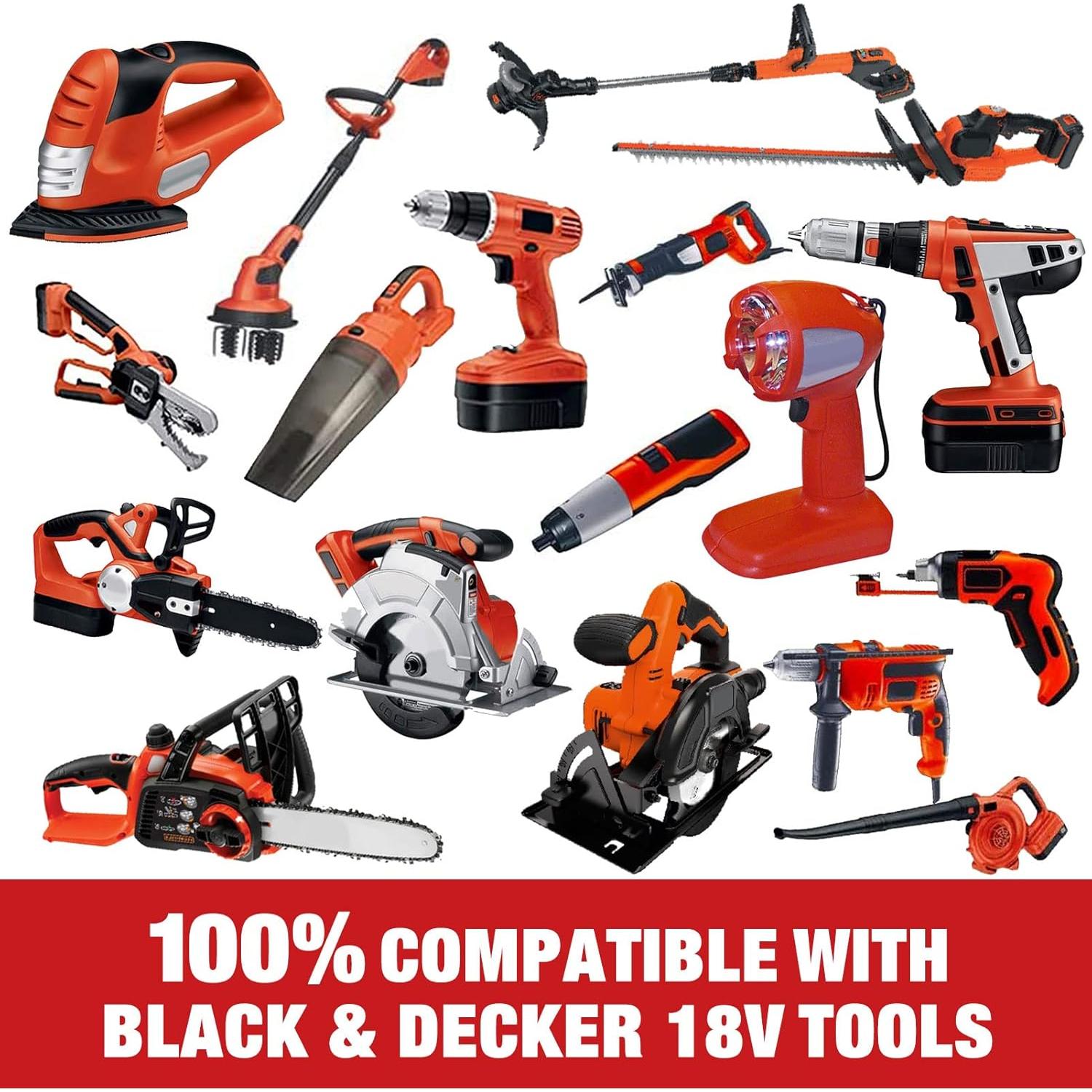 Batería de iones de litio DSANKE HPB18 18V 6.0Ah para Black & Decker