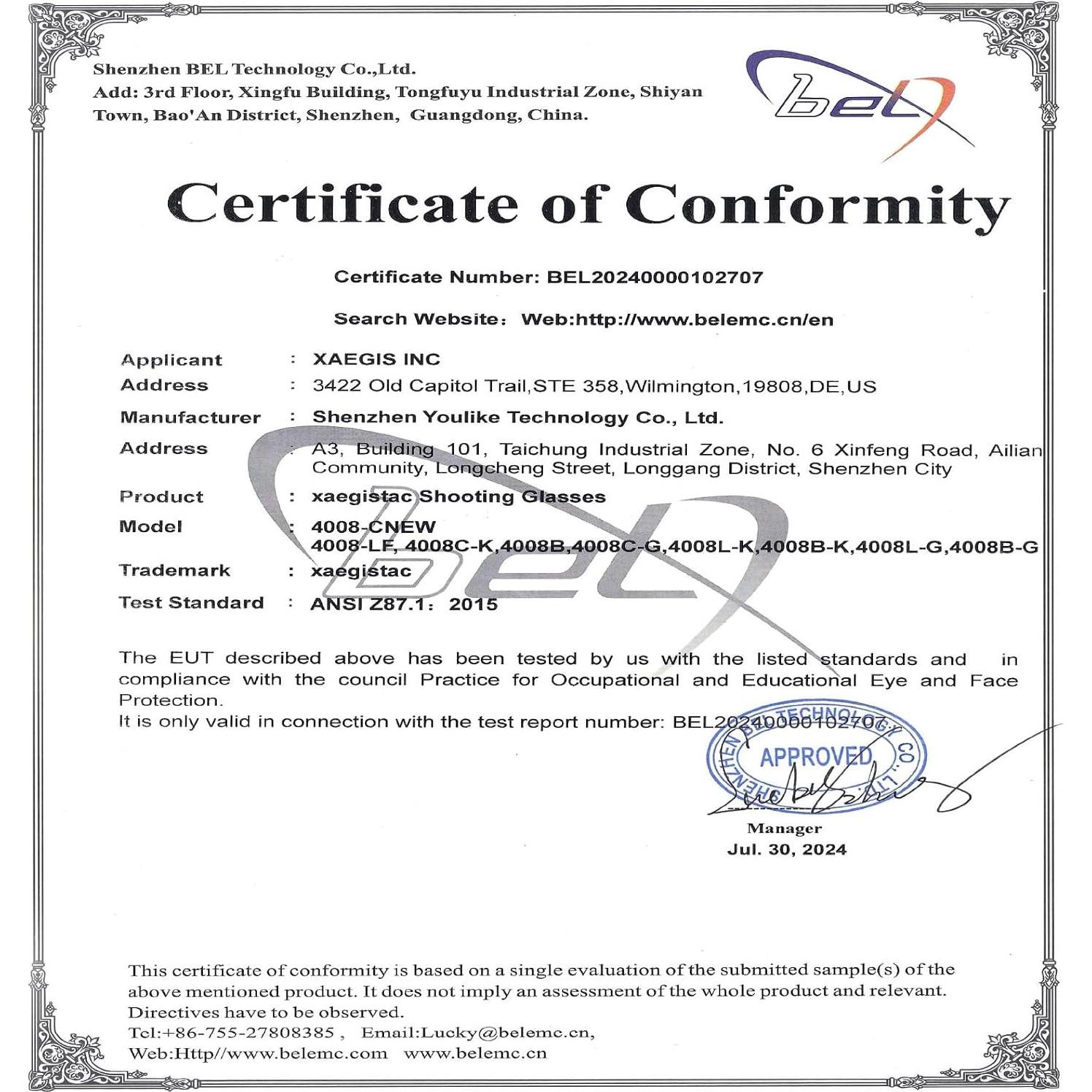 Gafas de Tiro XAegis con Estuche Antivaho UV400