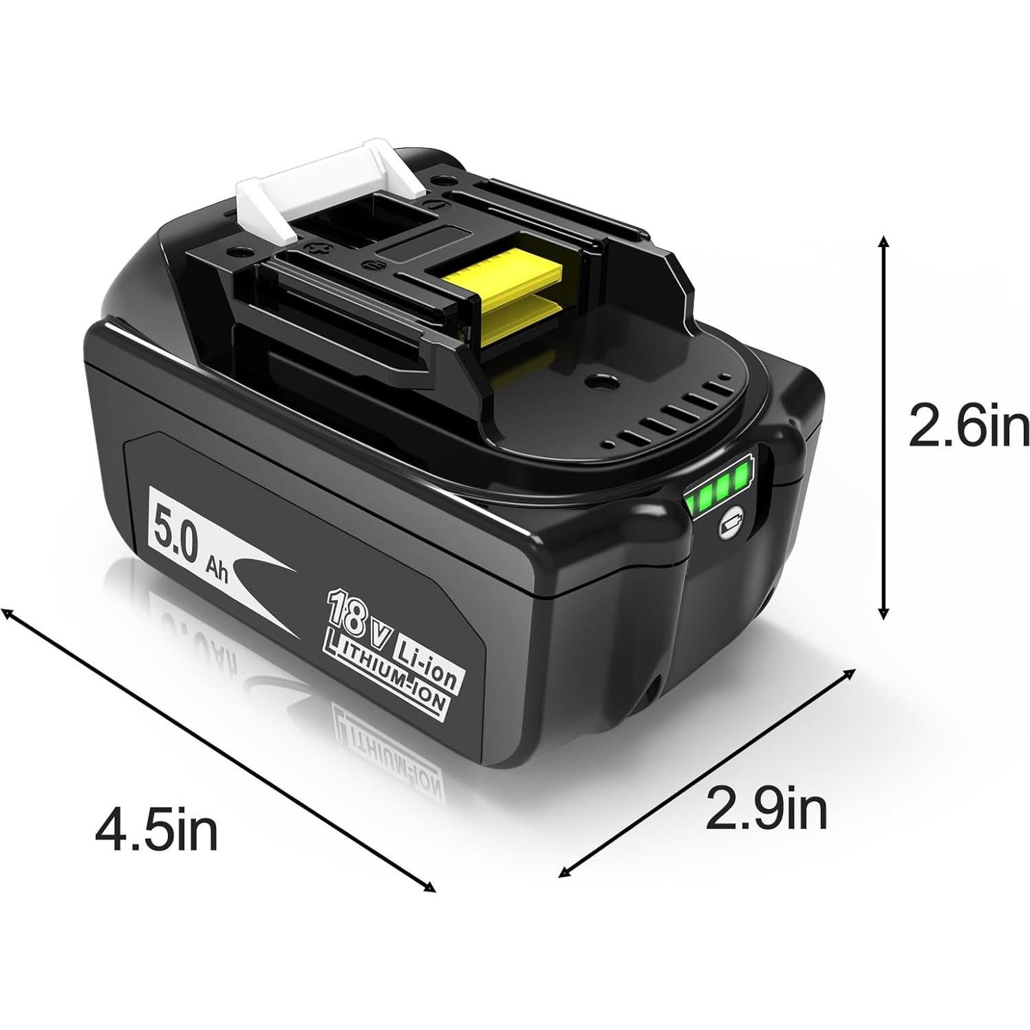 2 Baterías de Reemplazo 6000mAh 18V Makita BL1860B BL1850B