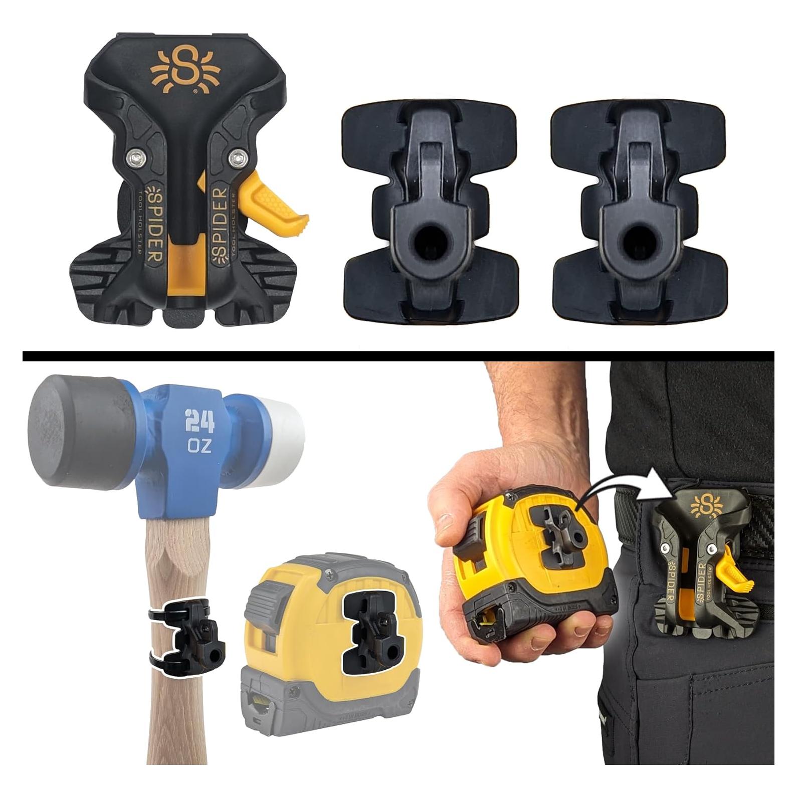 Soporte de Herramientas Pro Spider - Kit Cinta Métrica + Martillo