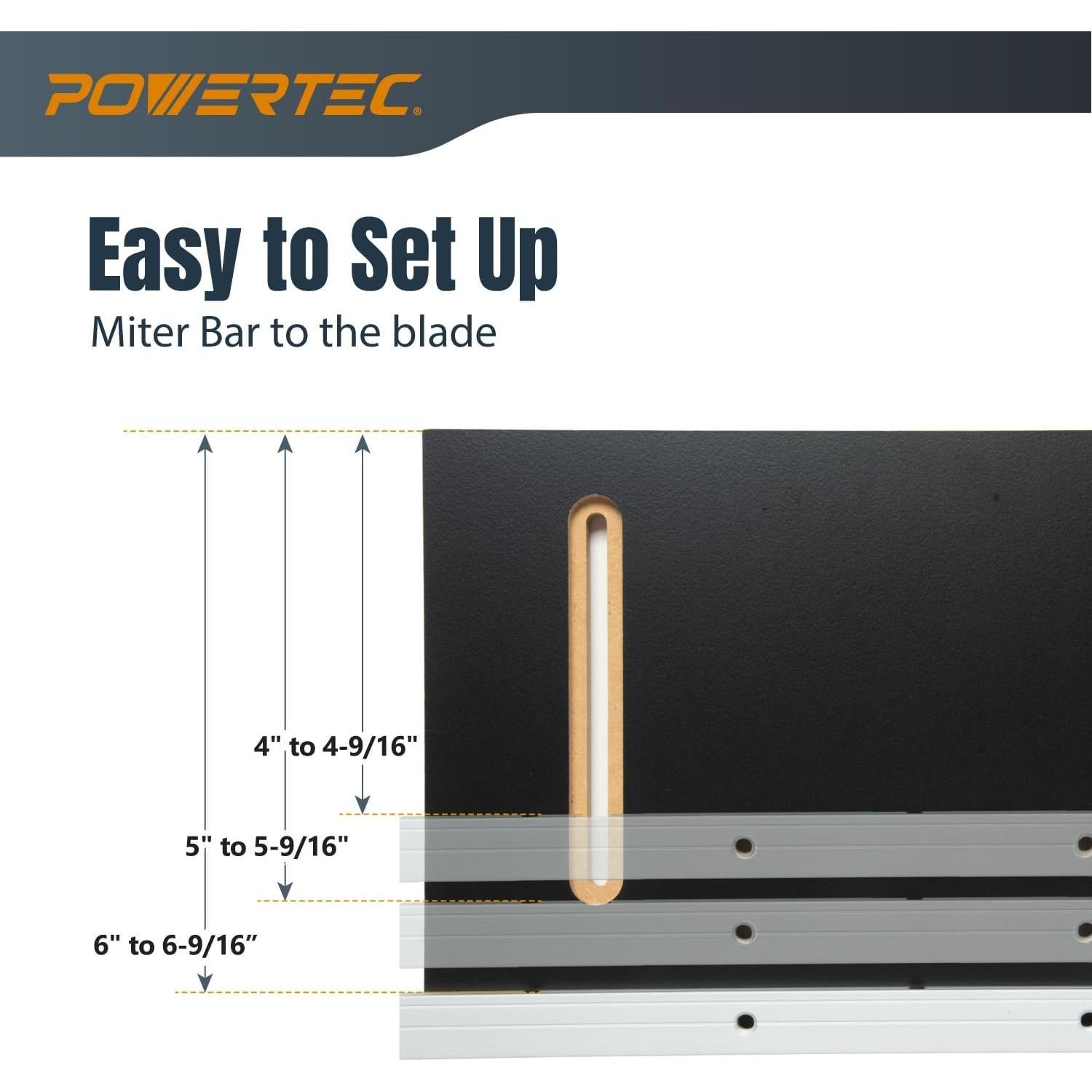 Jig de Aserradero POWERTEC 71875 para Cortes en Ángulo 30.5 cm