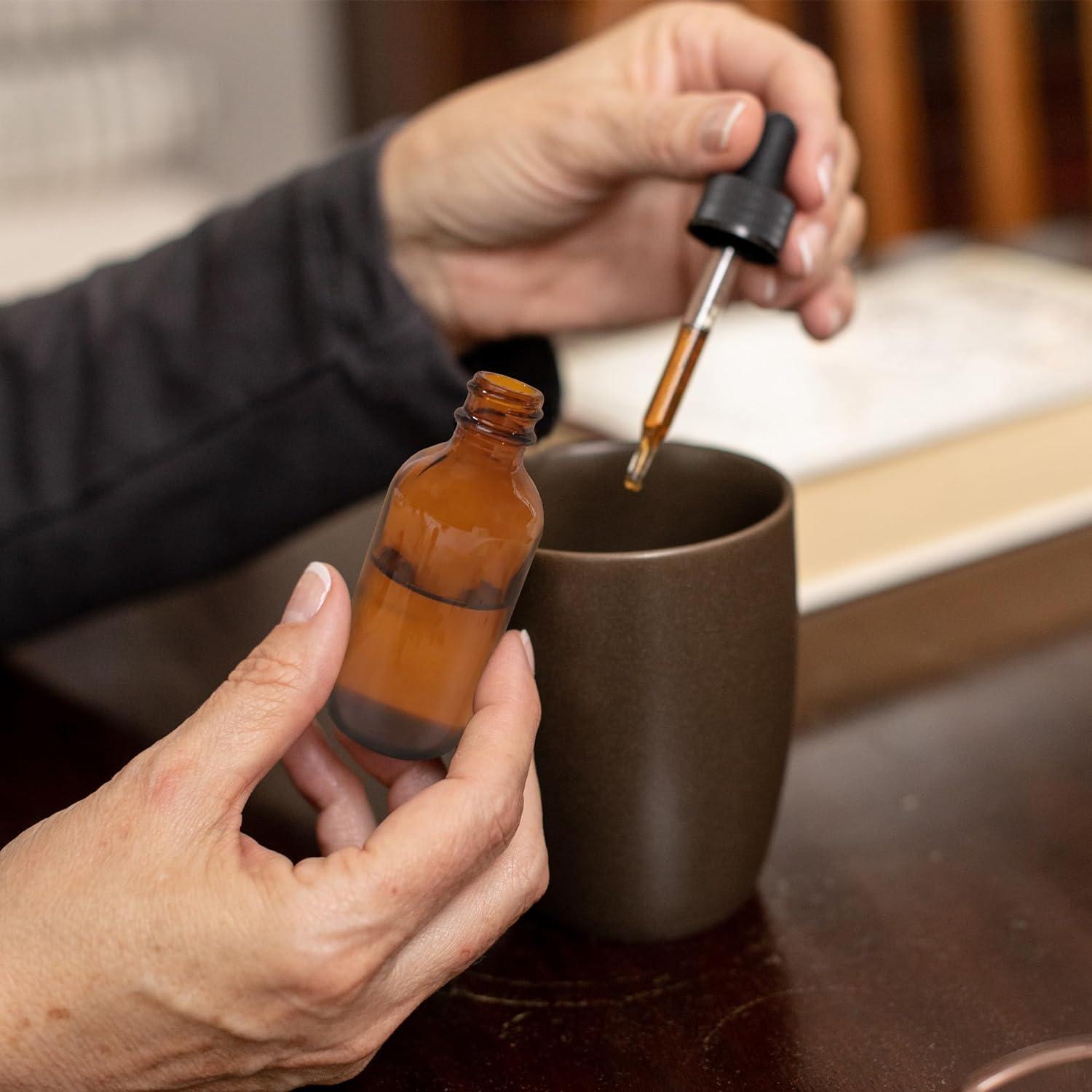 48 Botellas de Vidrio Ámbar 60 ml con Gotero y Accesorios