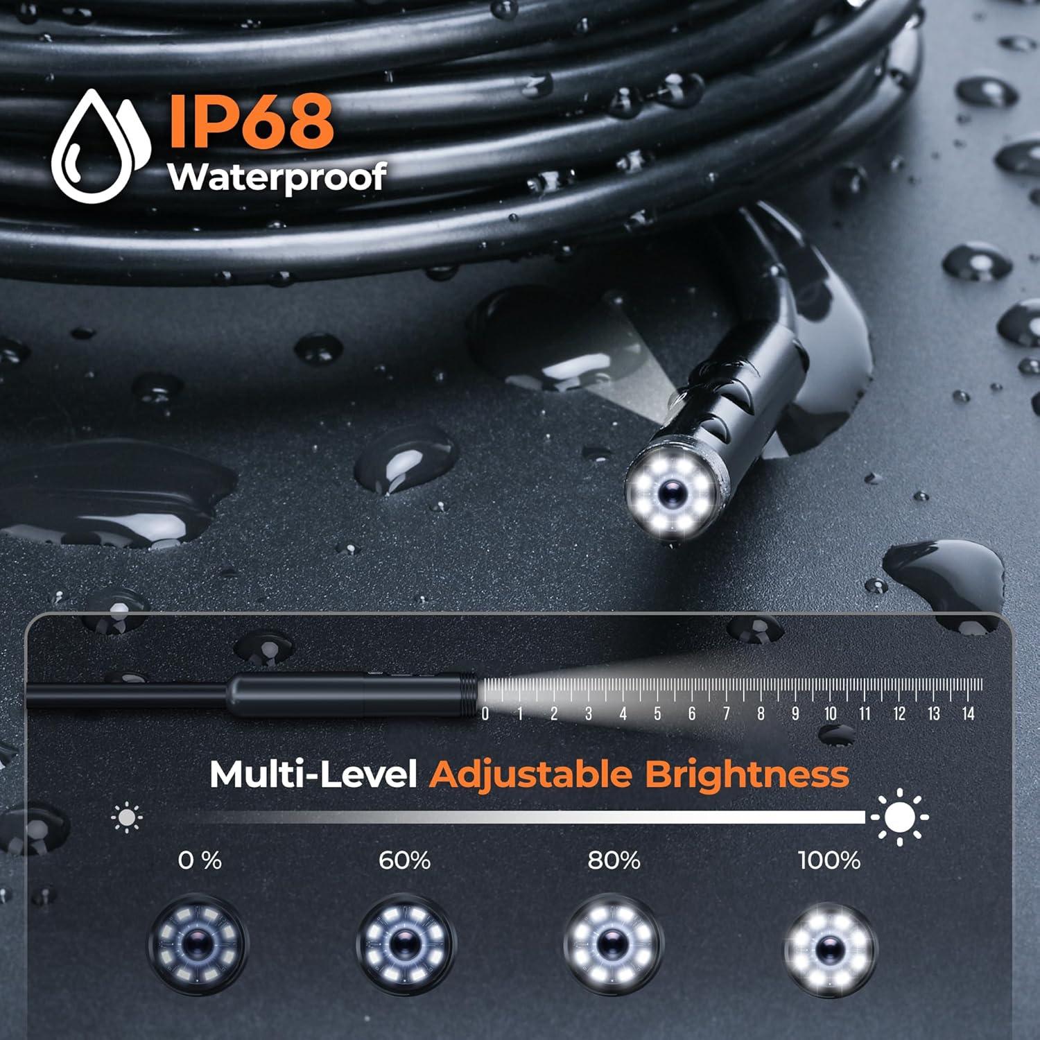 Cámara Endoscópica Doble Lente ADvancore 1080P IP68 5.03m