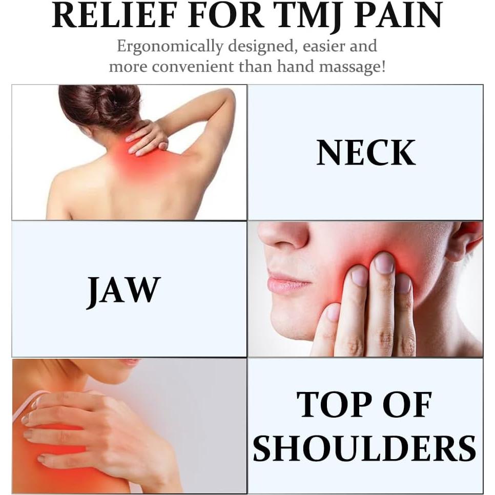 Masajeador Ergonómico de Alivio TMJ Rozonii - Calor y Vibración