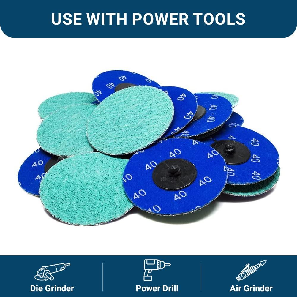 Discos de Lijado 3" Zirconia Verde Benchmark Abrasives - 24 Grano, Paquete de 25
