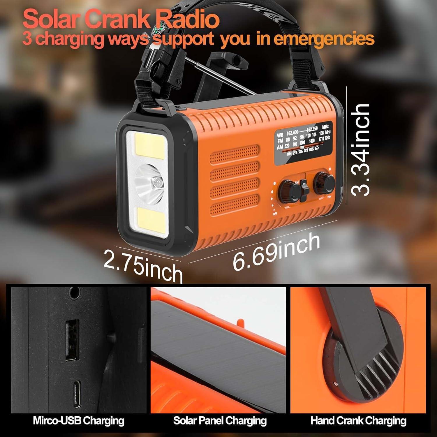 Radio Meteorológica de Emergencia Rckskaya 20000mAh AM/FM NOAA